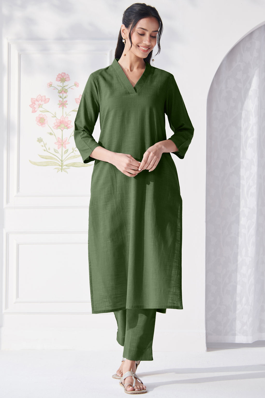 Roza Tara Forest Green Kurta