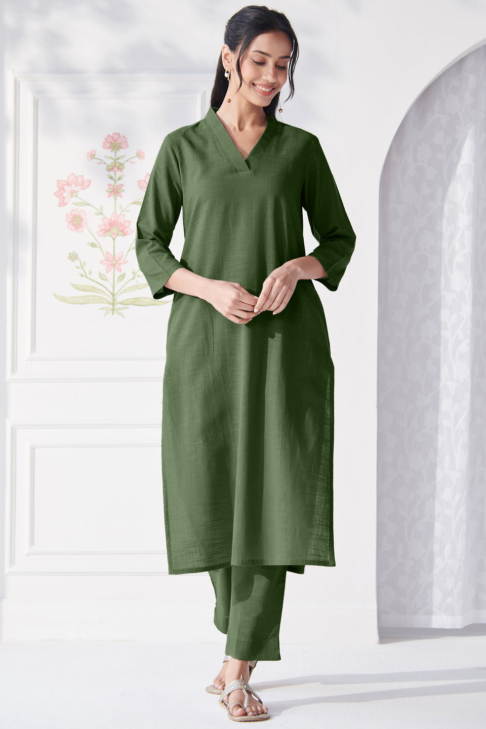 Roza Tara Forest Green Kurta