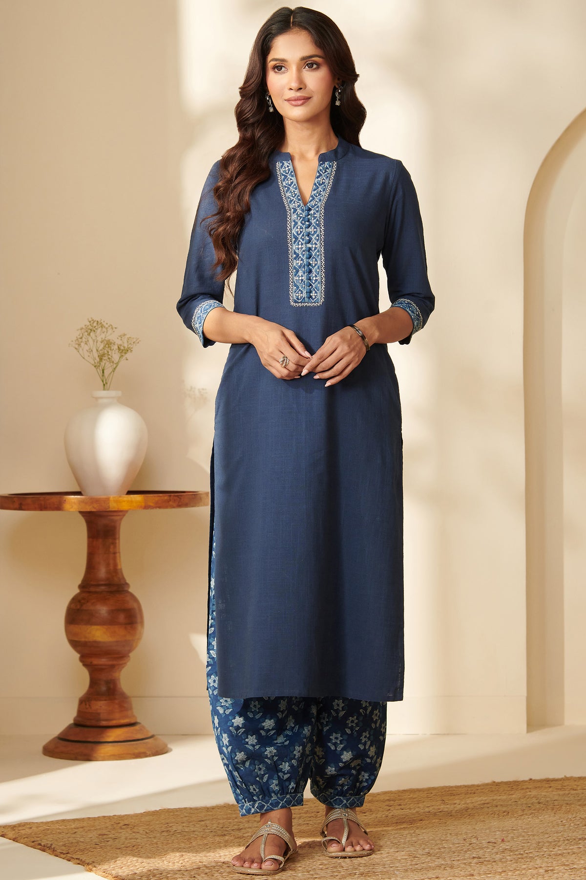Sehra Nazneen Bagru Kurta