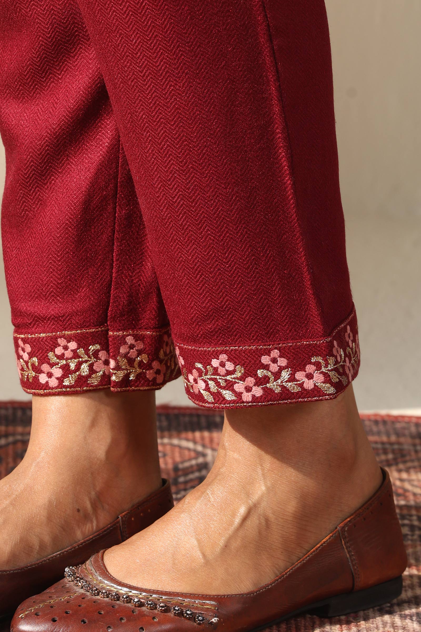 Naadirah Gulbahar Faux Wool Narrow Pants