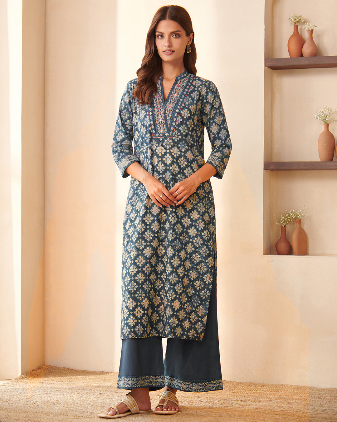 Sehra Afsana Bagru Dabu Kurta