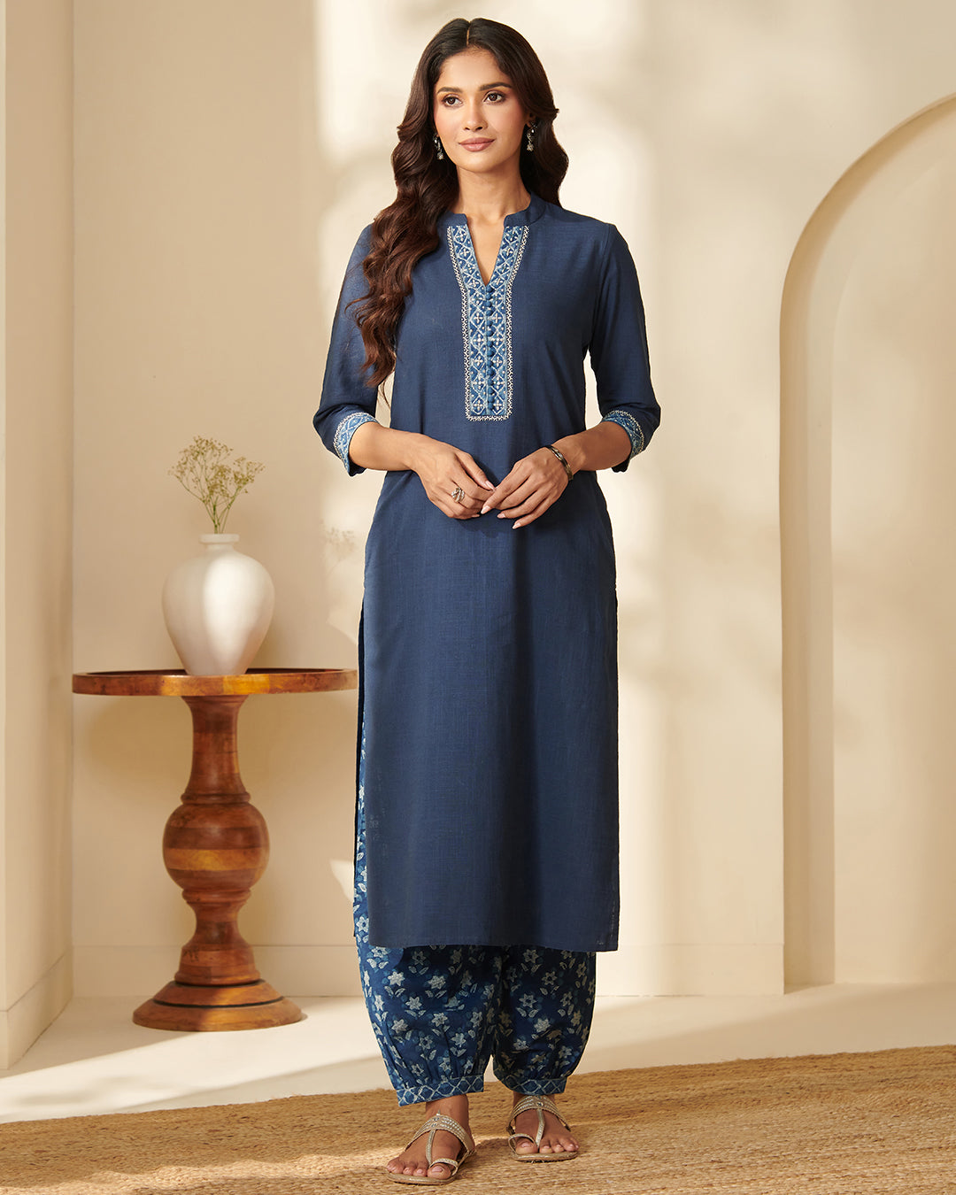 Sehra Nazneen Bagru Kurta