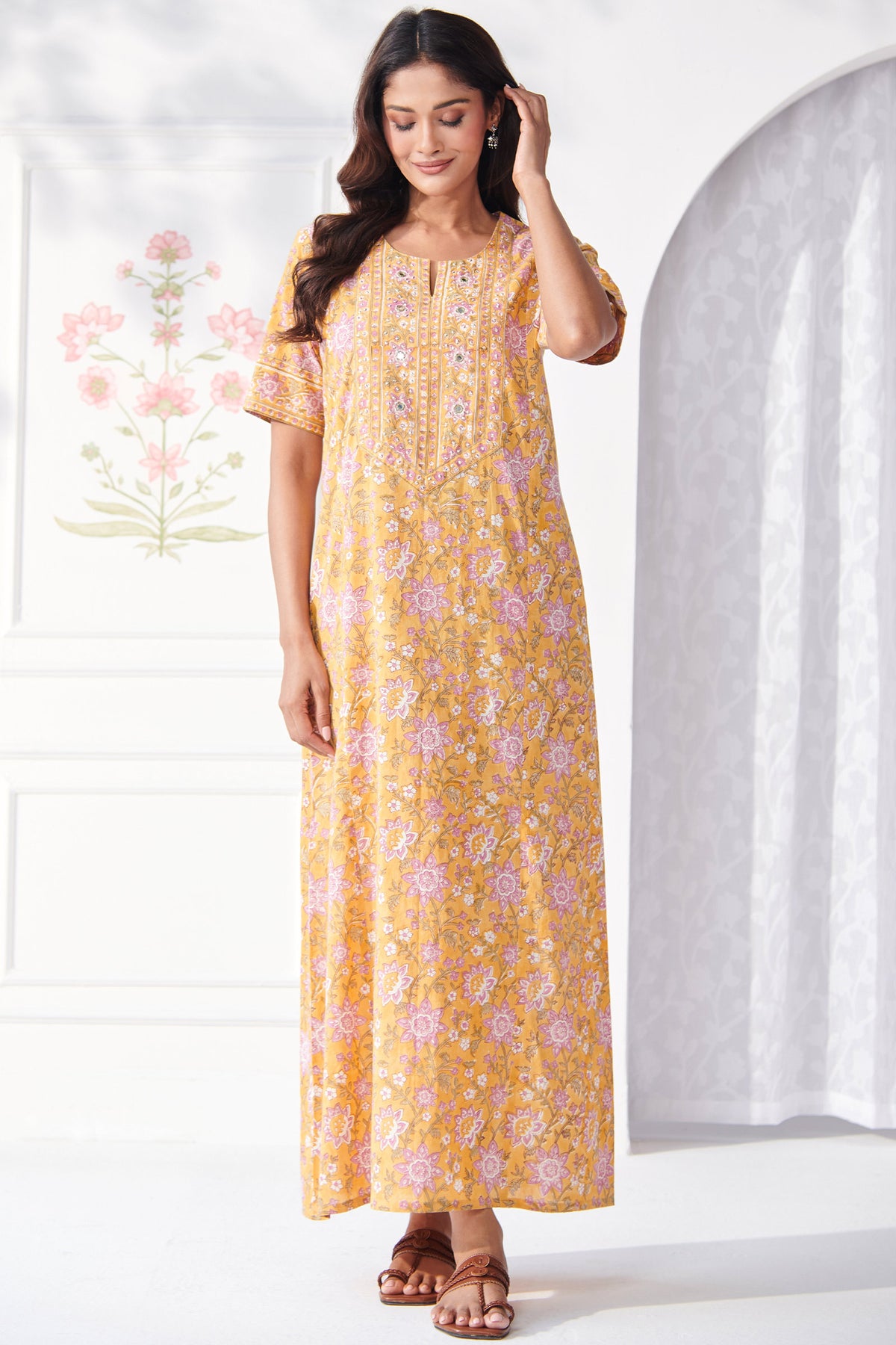 Gulbahar Shaheena Sanganeri Kaftan