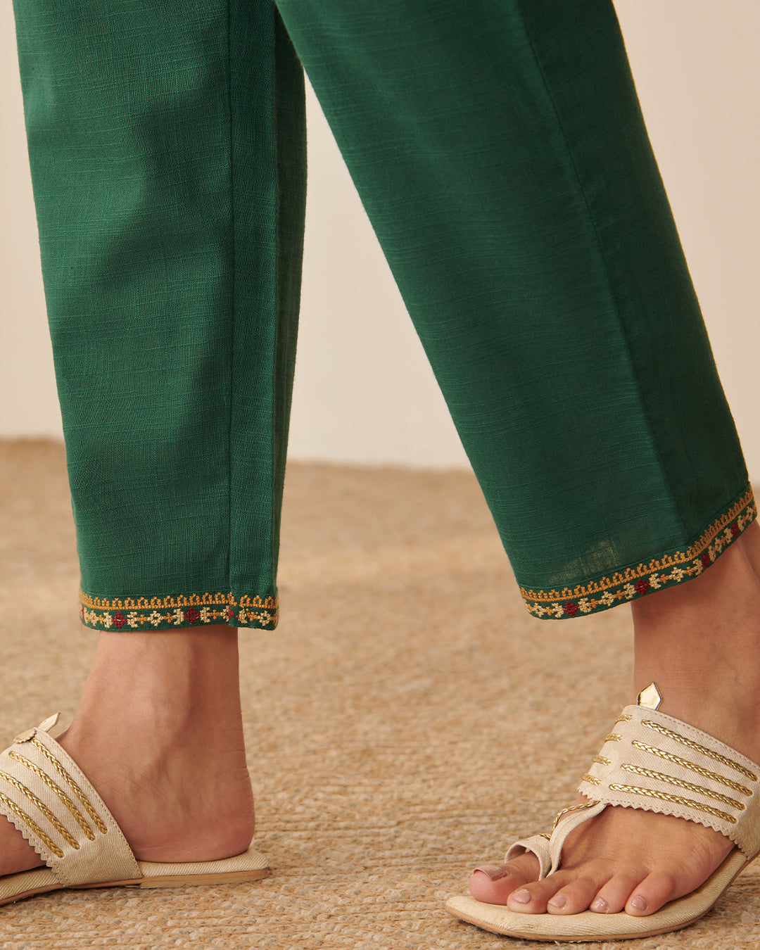 Mehraab Mira Green Narrow Pants