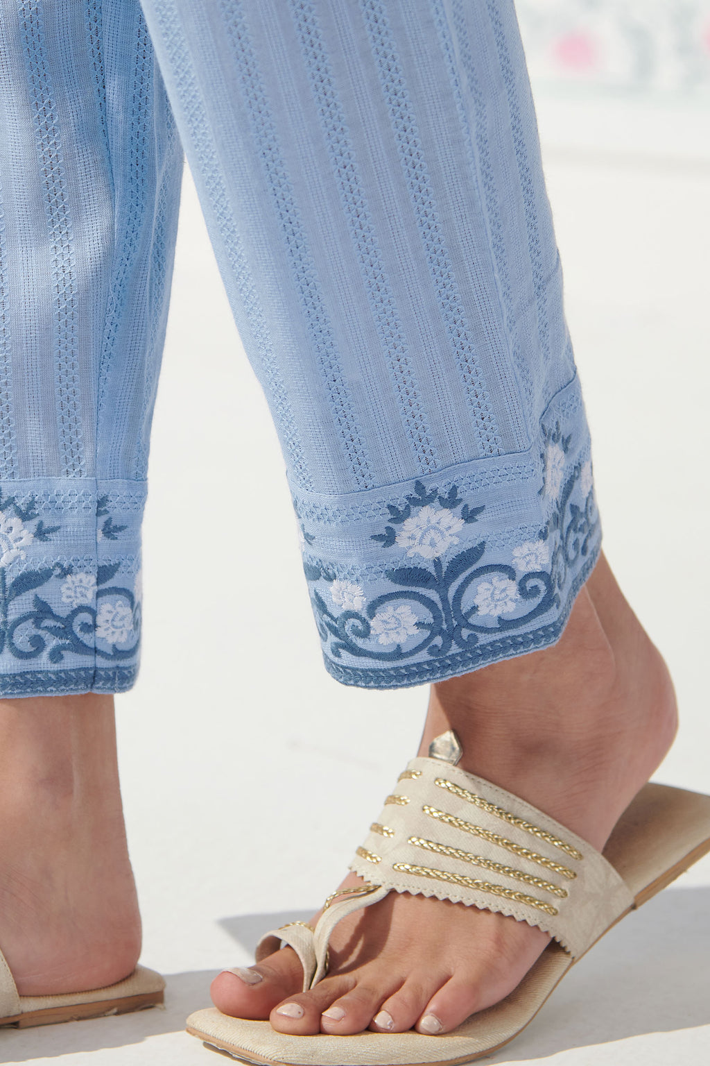 Mehraab Ameera Blue Narrow Pants