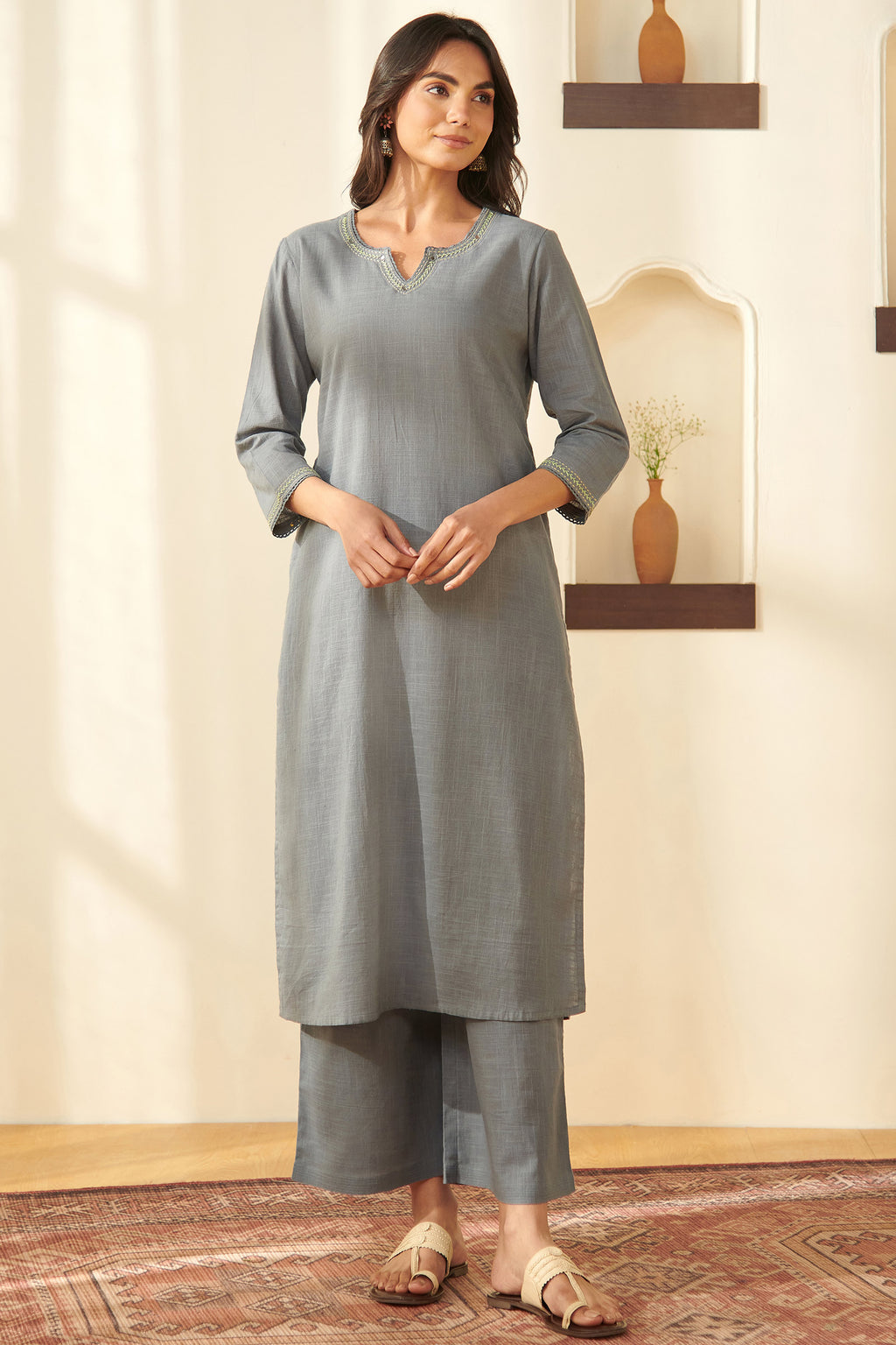 Roza Ria Grey Kurta