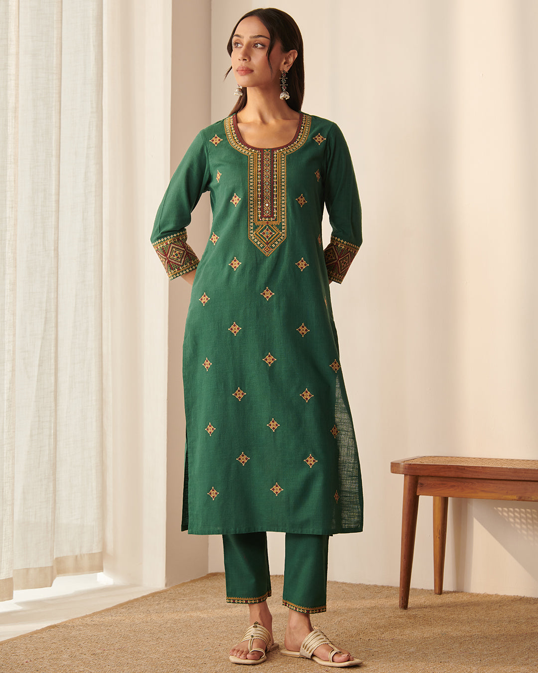 Mehraab Mira Green Kurta
