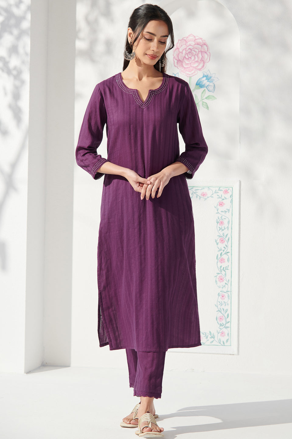 Surplus: Roza Mirza Purple Kurta