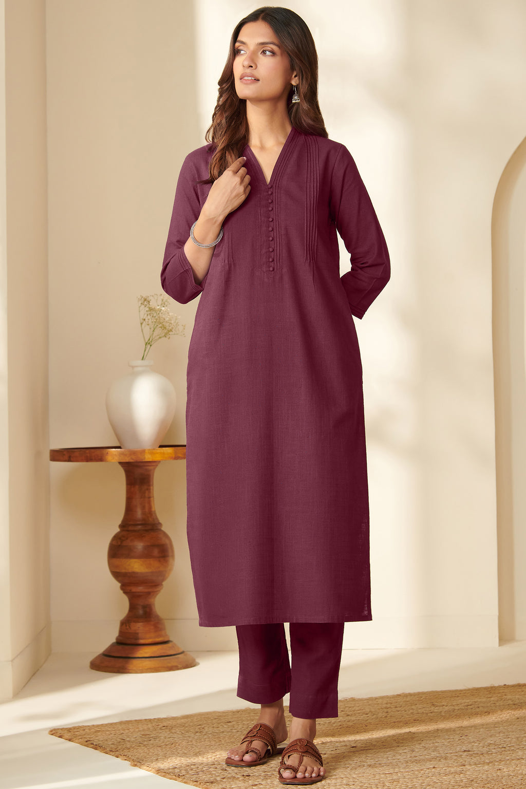 Roza Wahida Pink Kurta