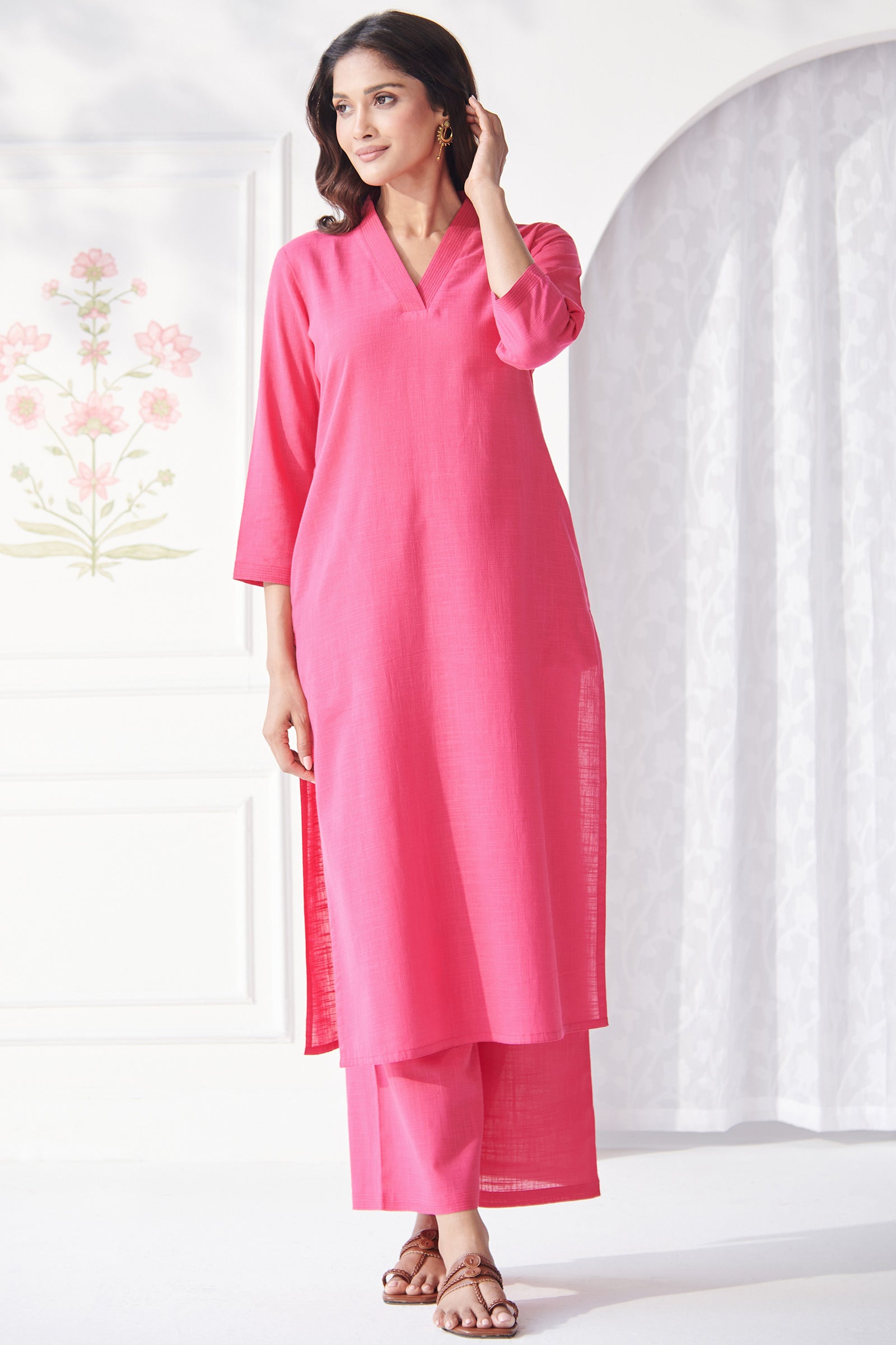 Roza Rahat Pink Kurta