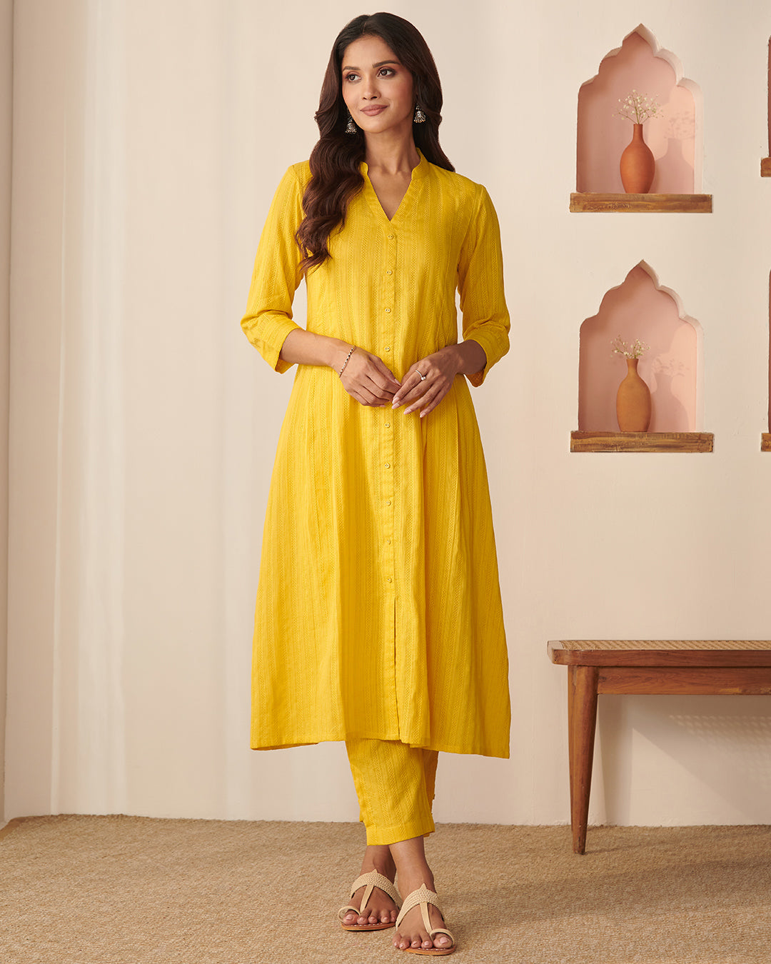 Roza Rahima Bamboo Yellow Kurta