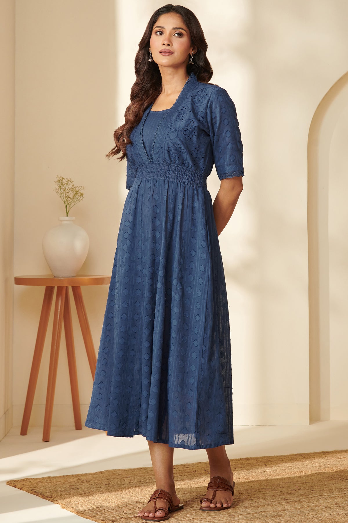 Roza Ayesha Royal Blue Dress