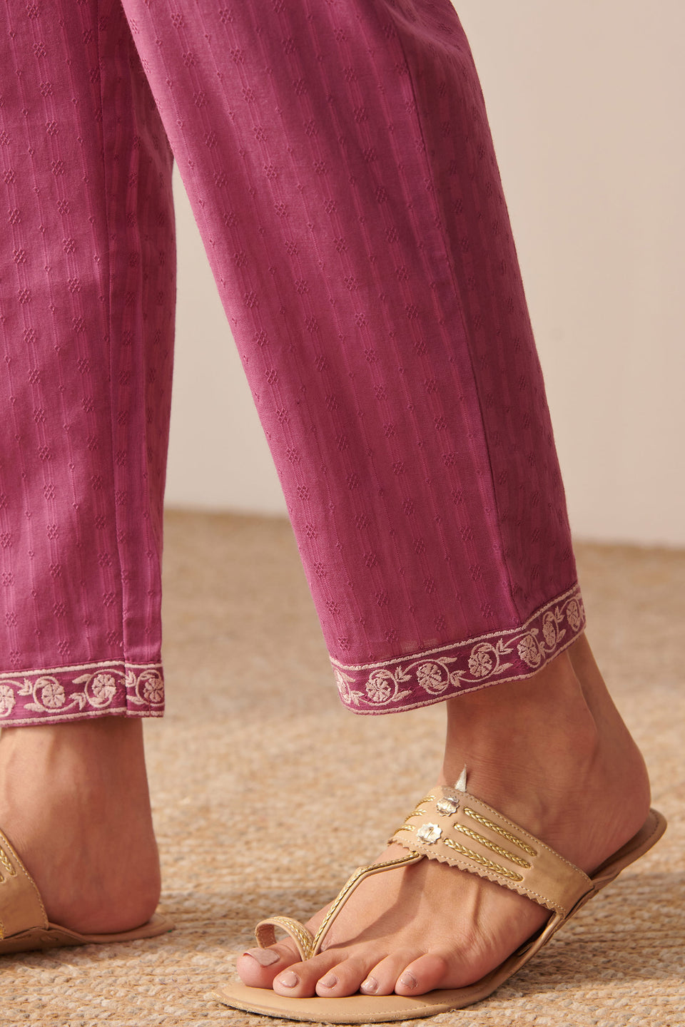 Mehraab Nisa Purple Narrow Pants