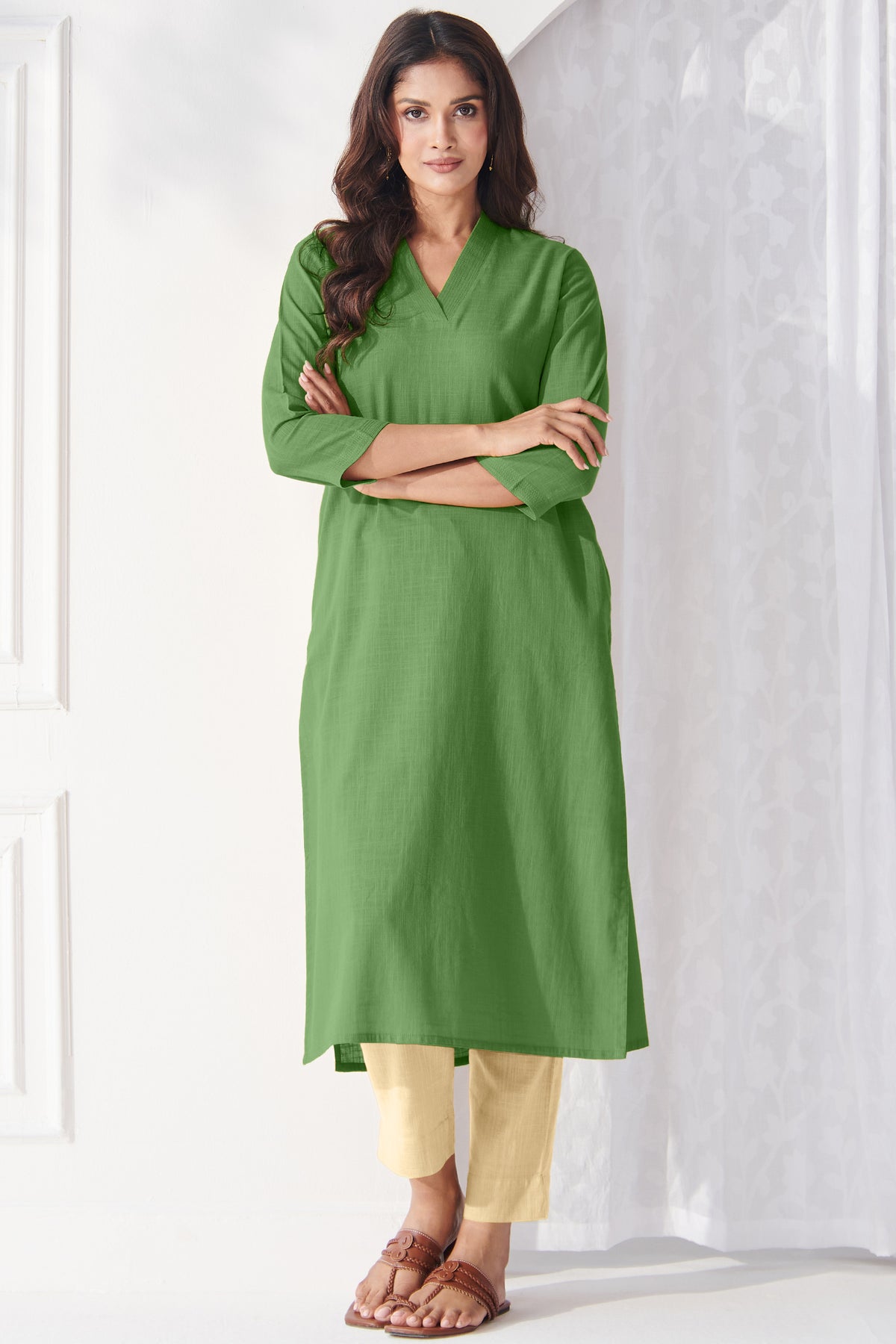 Roza Naima Green Kurta