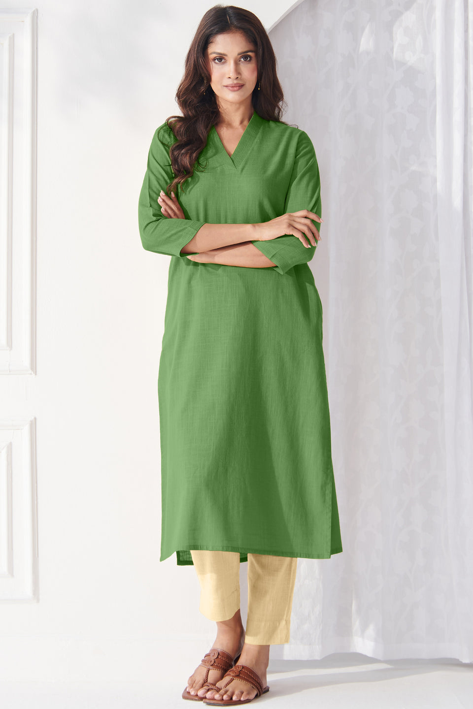 Roza Naima Green Kurta