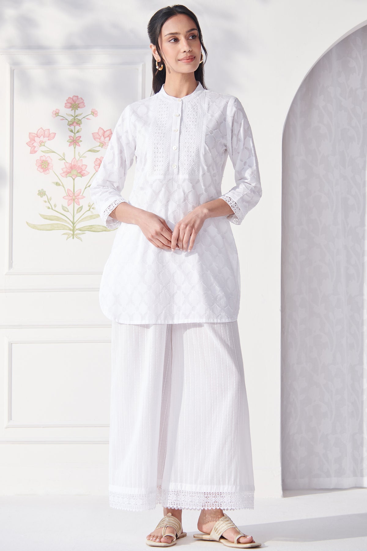 Mumtaz Mahek White Co-Ord Set