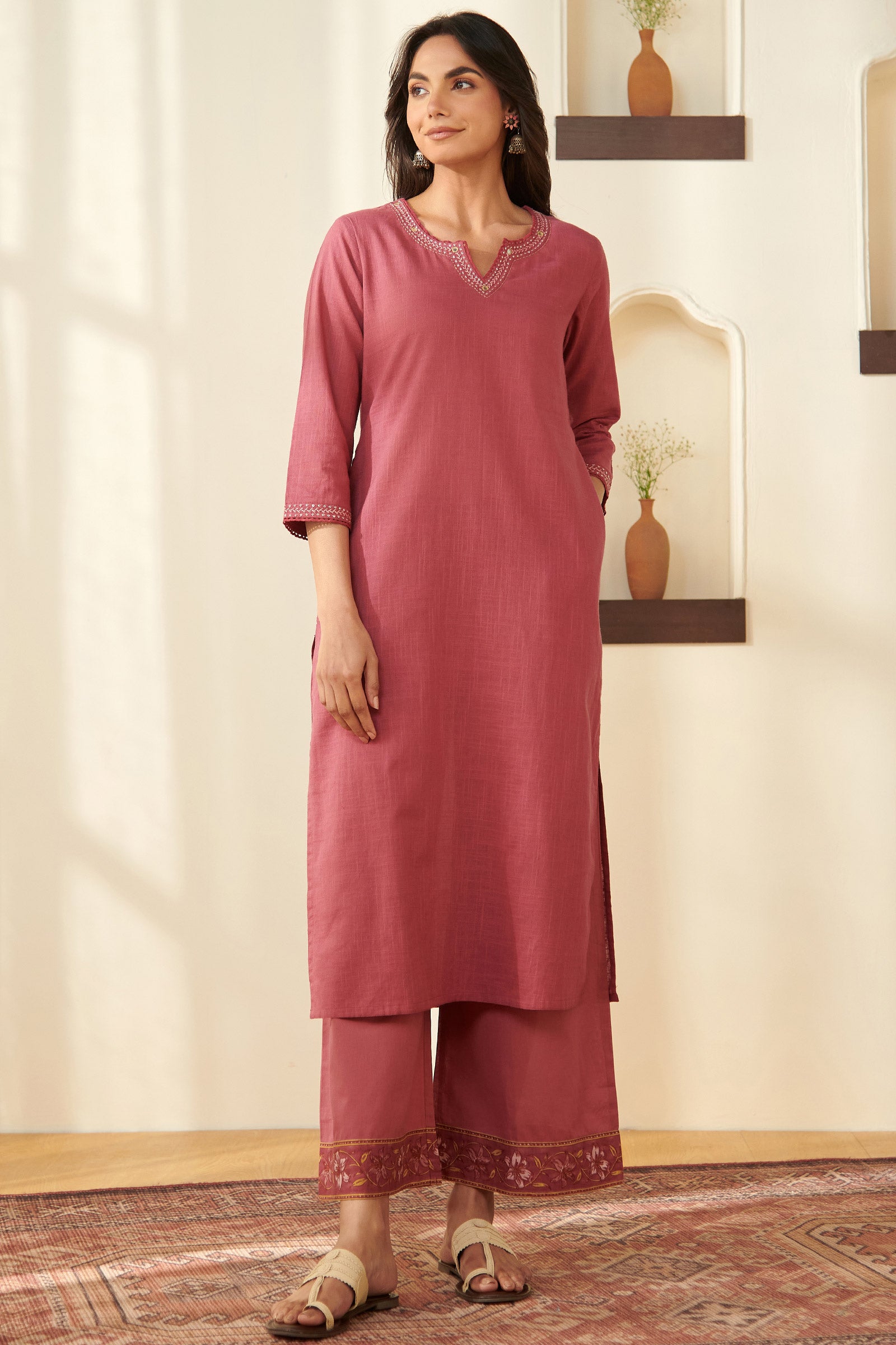 Surplus: Roza Azma Mauve Kurta