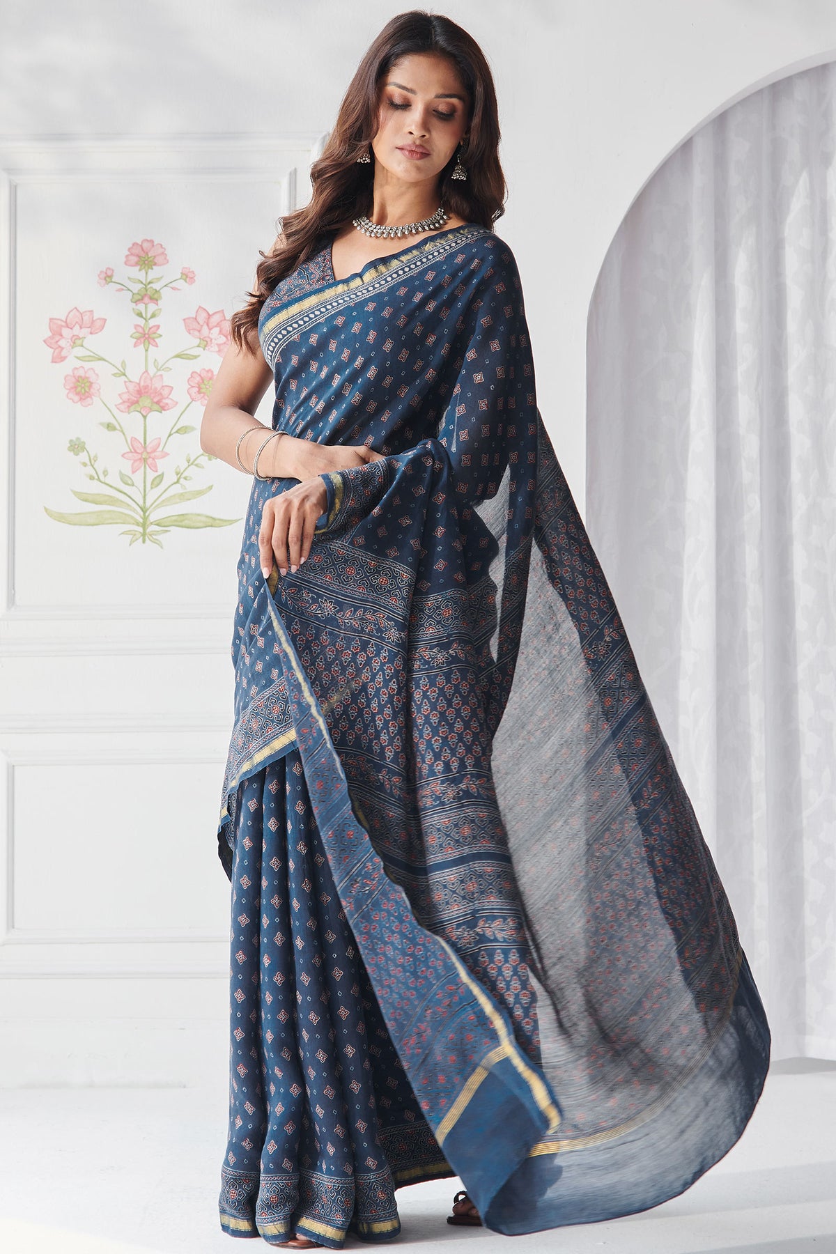 Sehra Nusreen Ajrak Saree