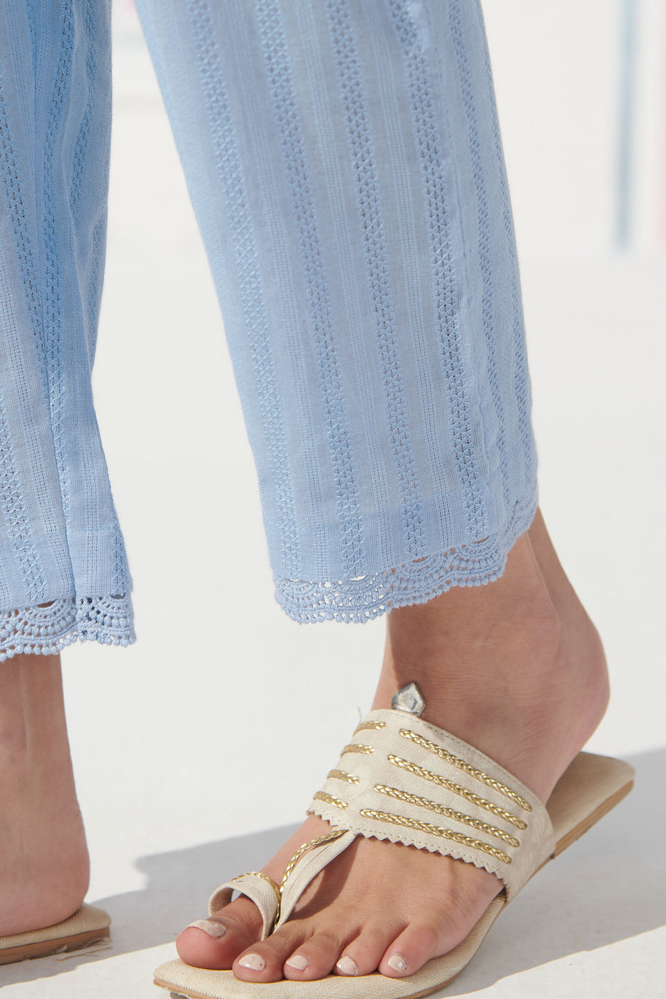 Roza Aalia Blue Narrow Pants