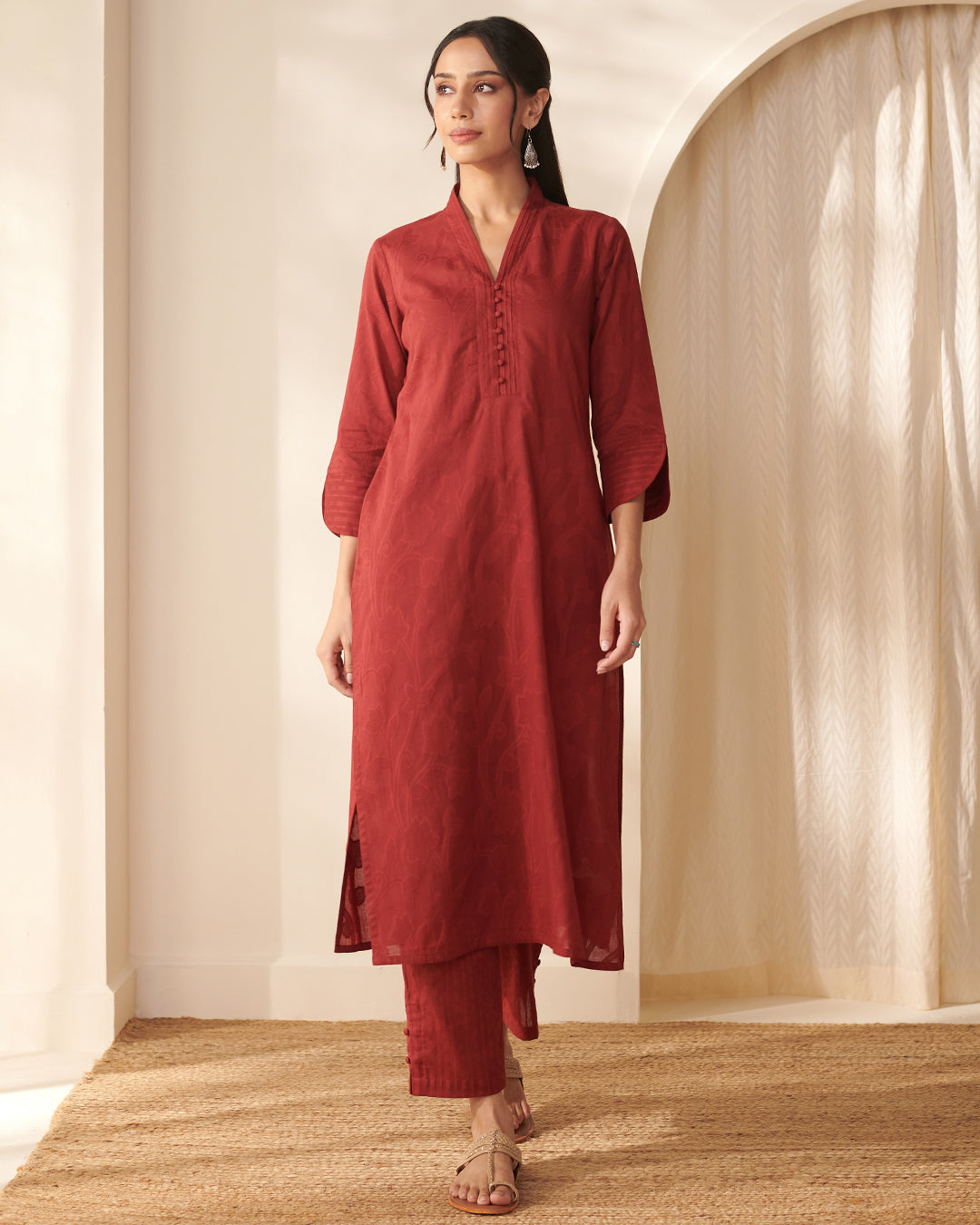 Roza Rahida Alta Red Kurta