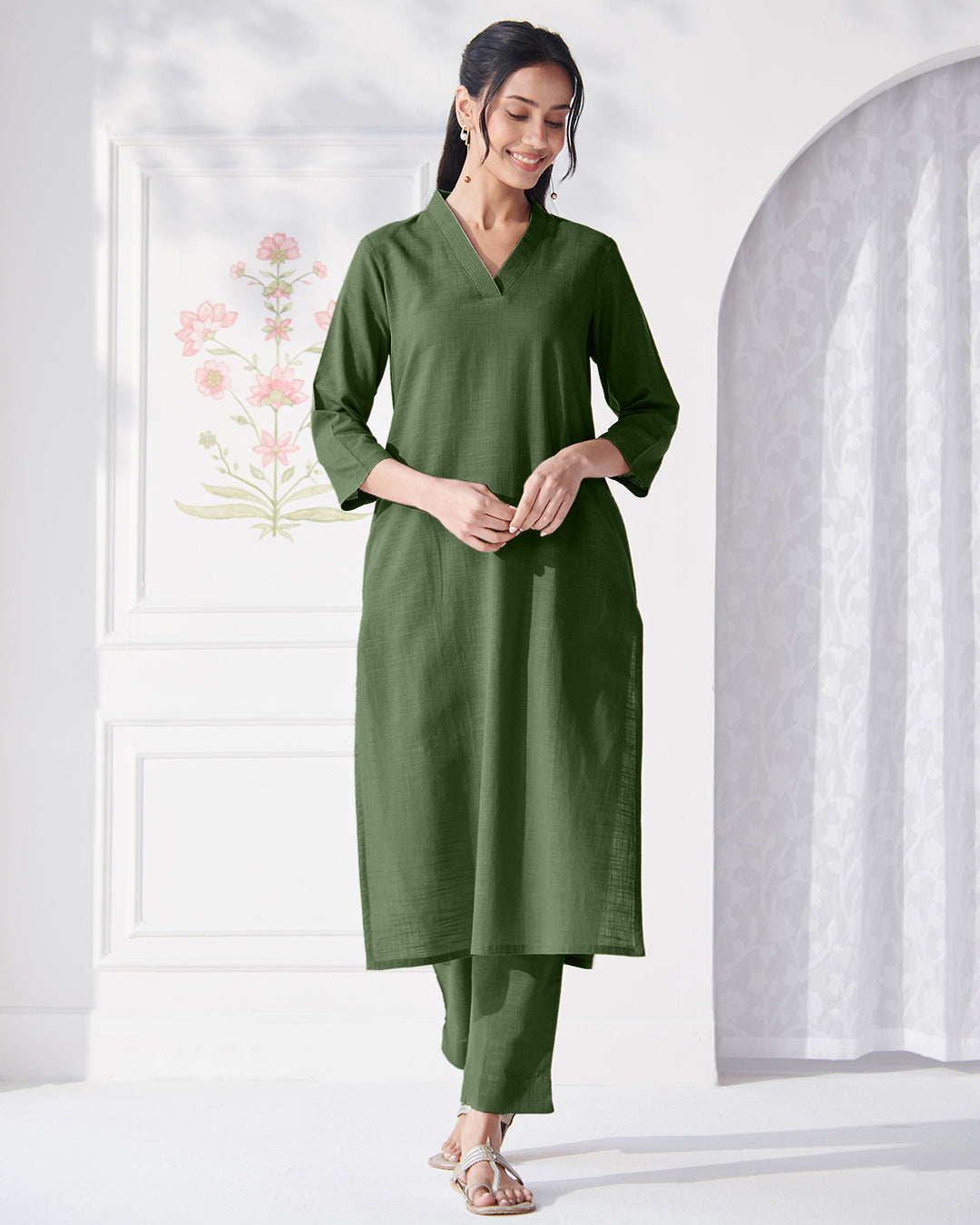 Roza Tara Forest Green Kurta