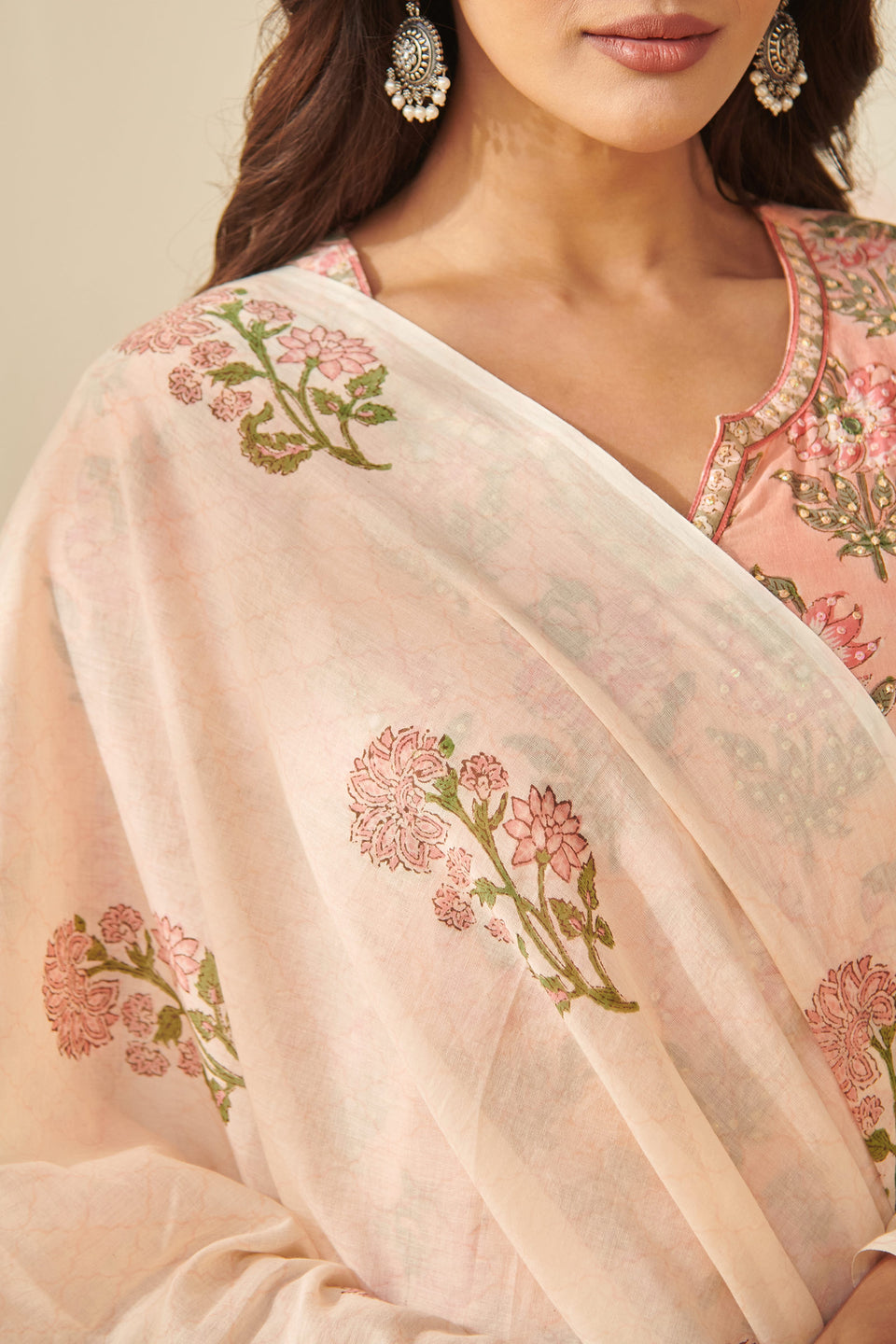 Gulbarg Kaira Sanganeri Dupatta