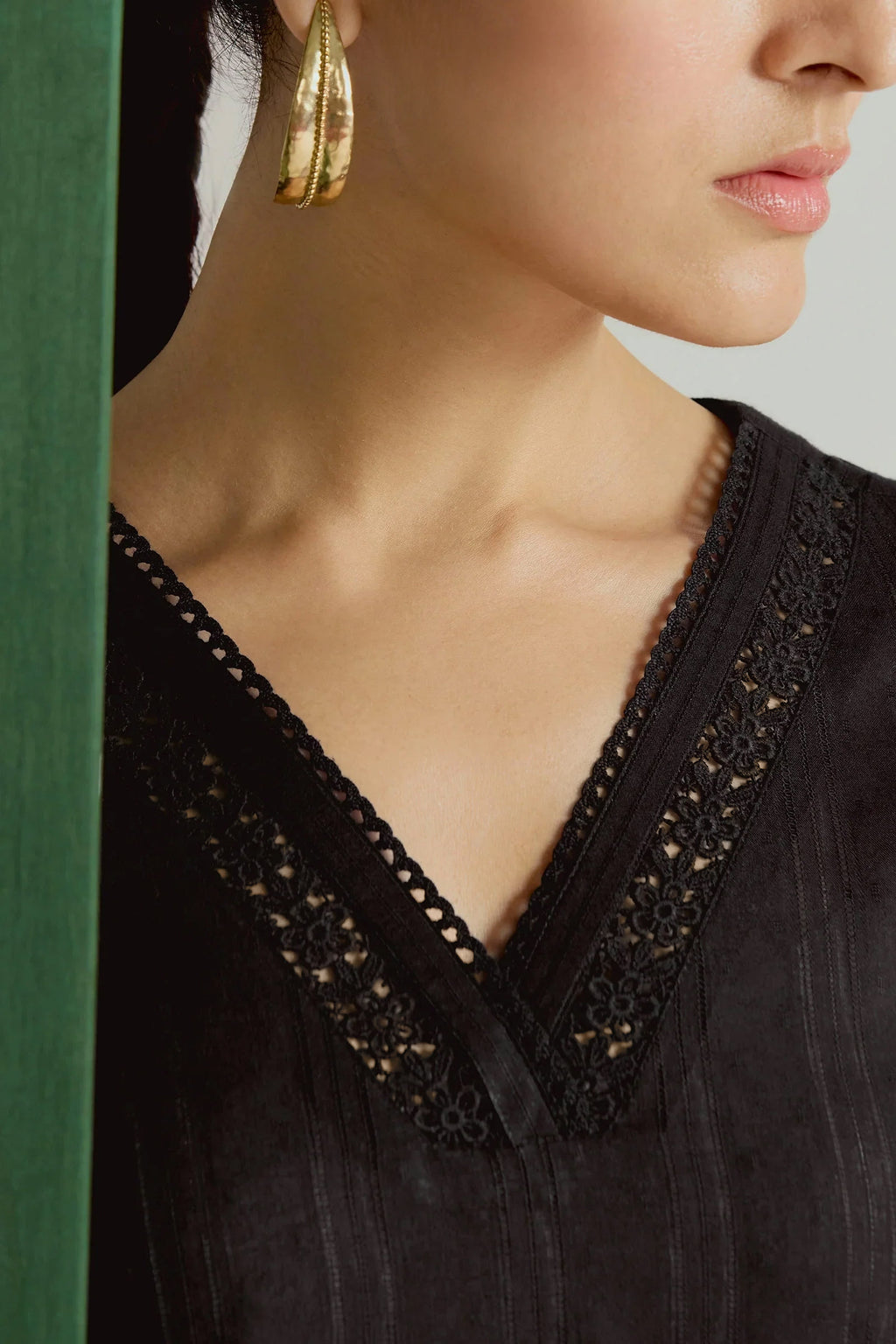 Roza Sehr Black Kurta
