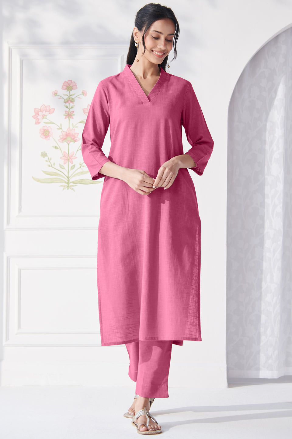 Roza Sabira Pink Kurta