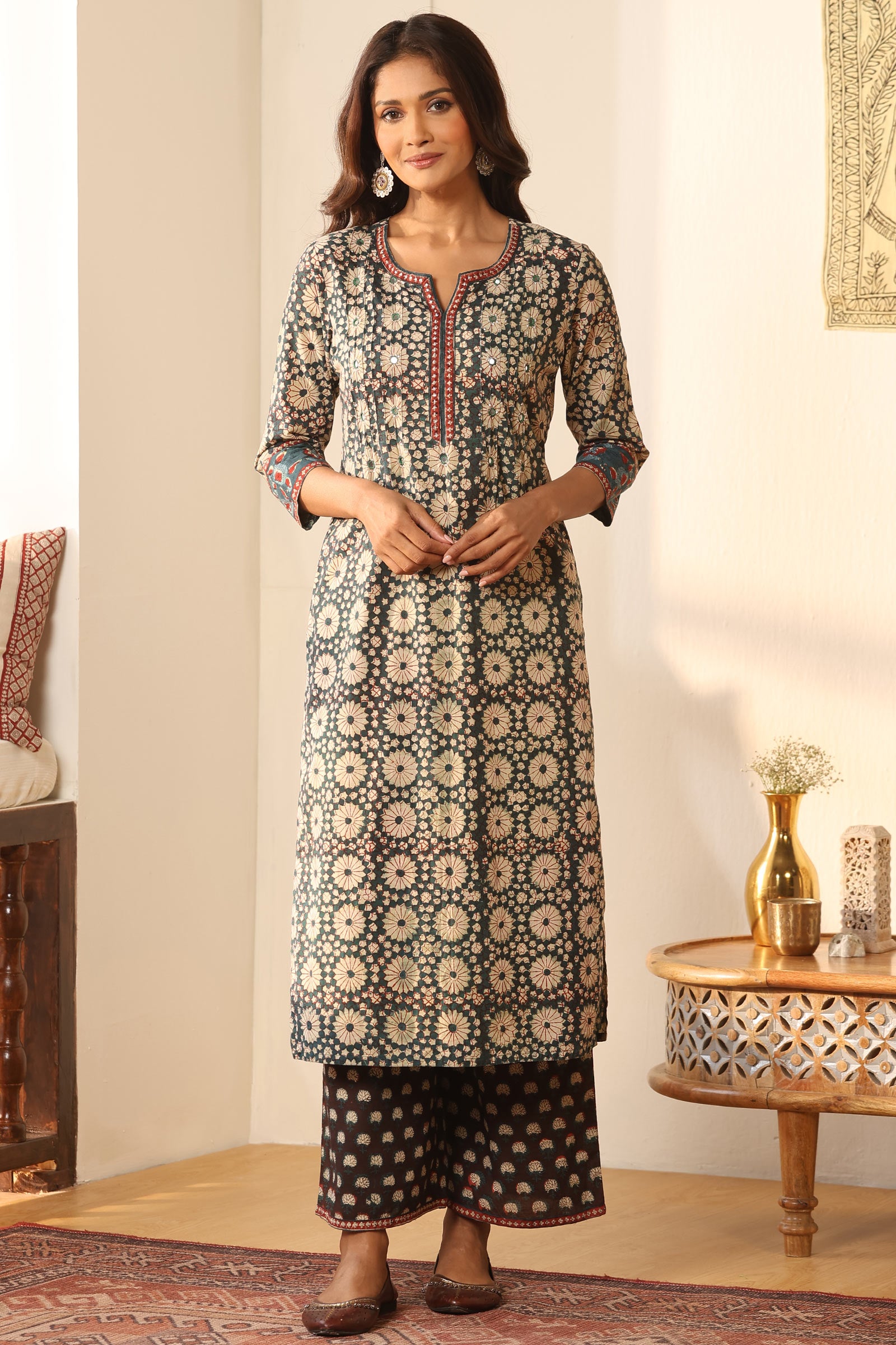 Sehra Mehreen Bagru Kurta