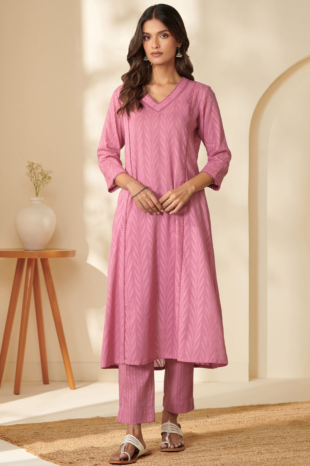 Roza Mariyah Pink Kurta