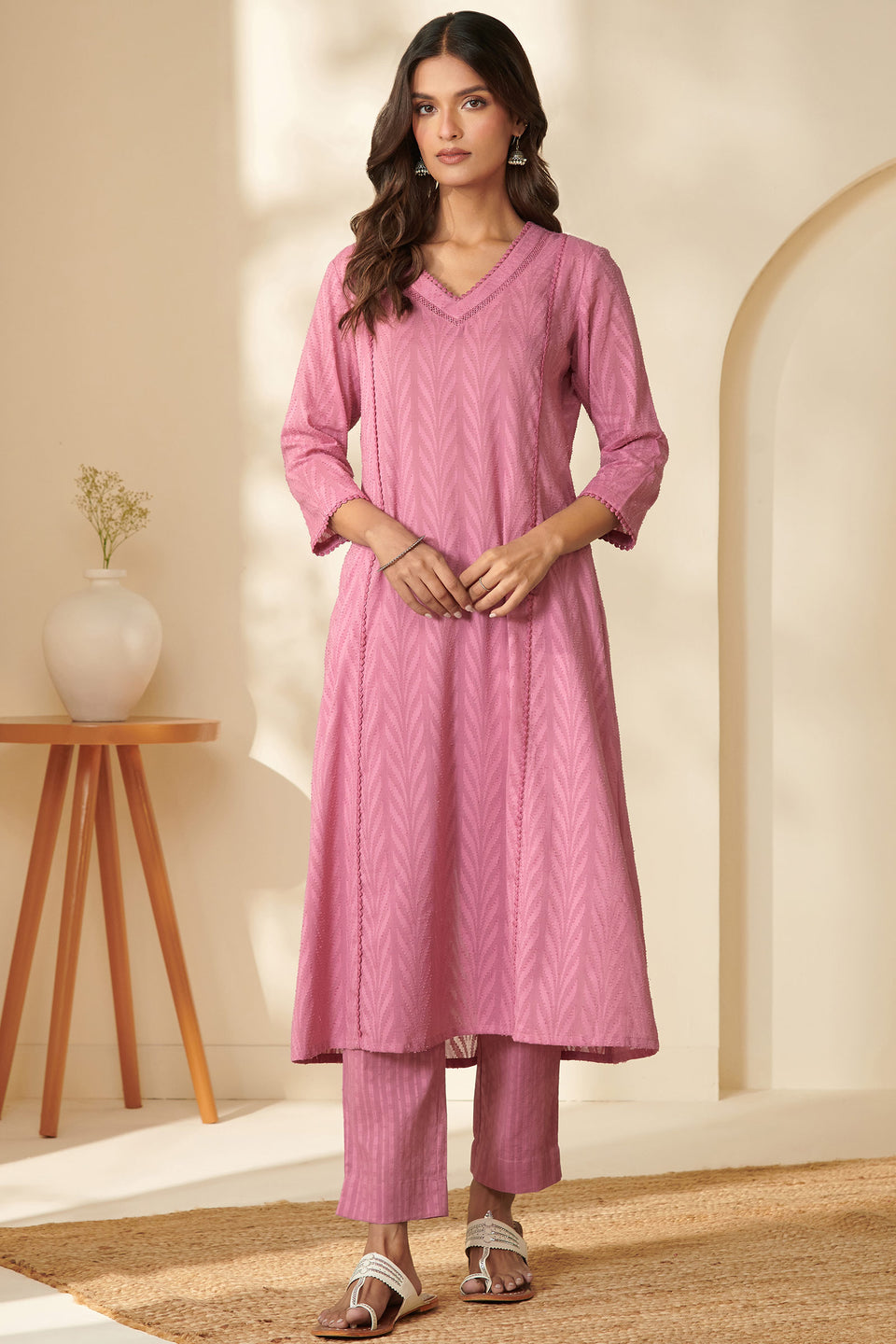 Roza Mariyah Pink Kurta