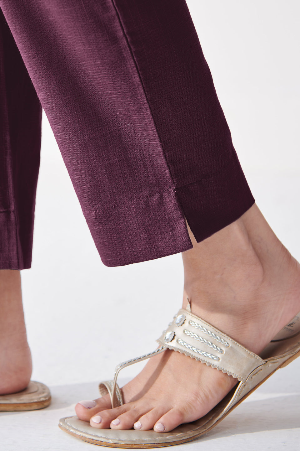Surplus: Roza Nazm Wine Narrow Pants