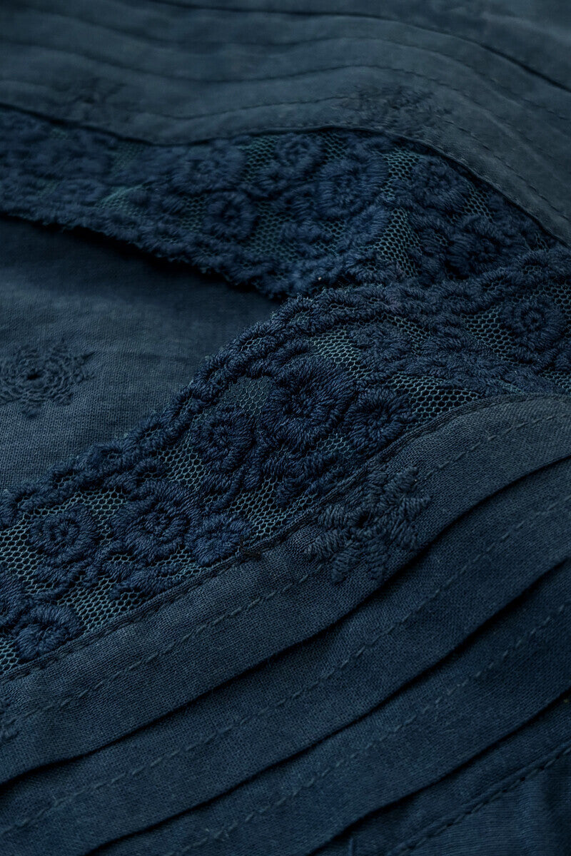 Roza Aafiyah Navy Blue Kurta