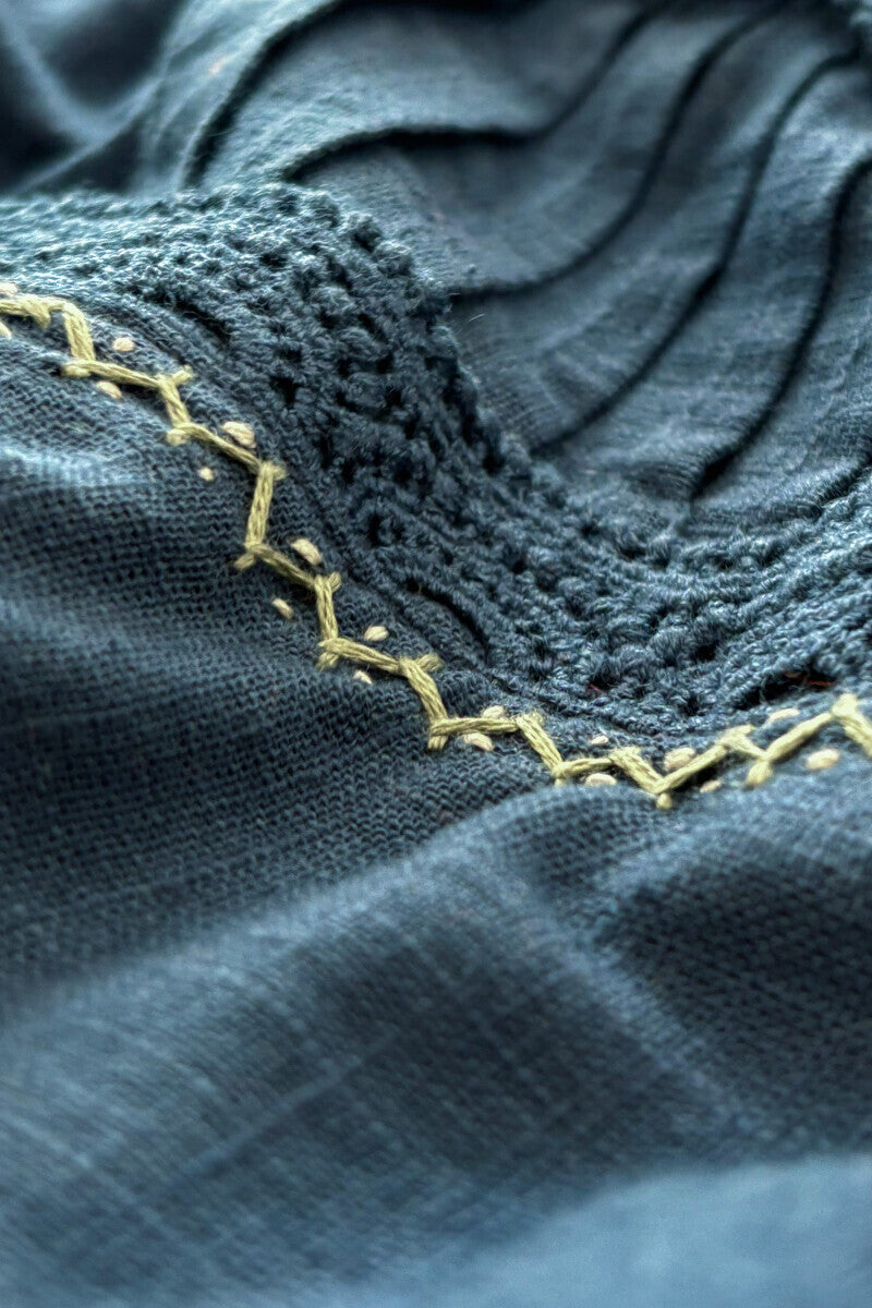 Roza Sehreen Navy Blue Kurta