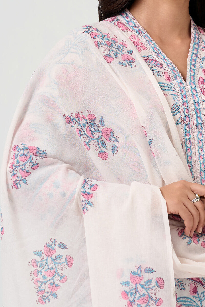 Roz Meher Jazmin Block Printed Dupatta