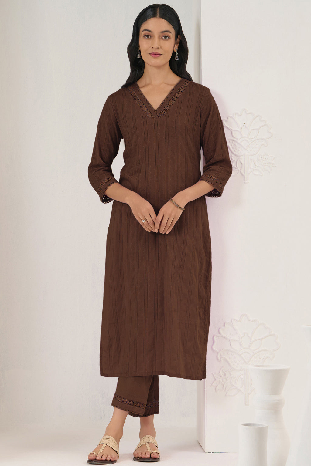 Roza Seher Brown Kurta