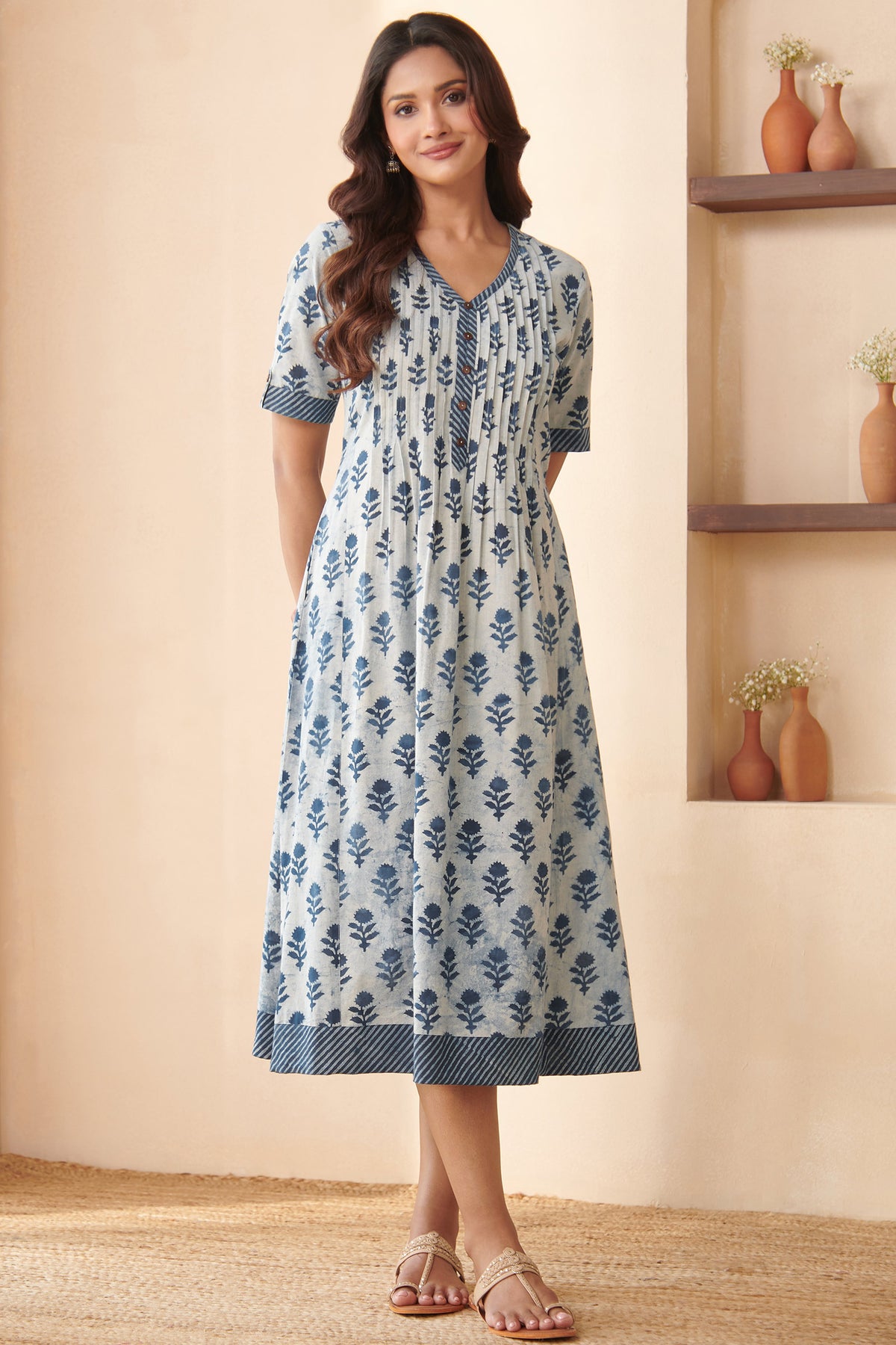 Sehra Zeena Bagru Dabu Dress