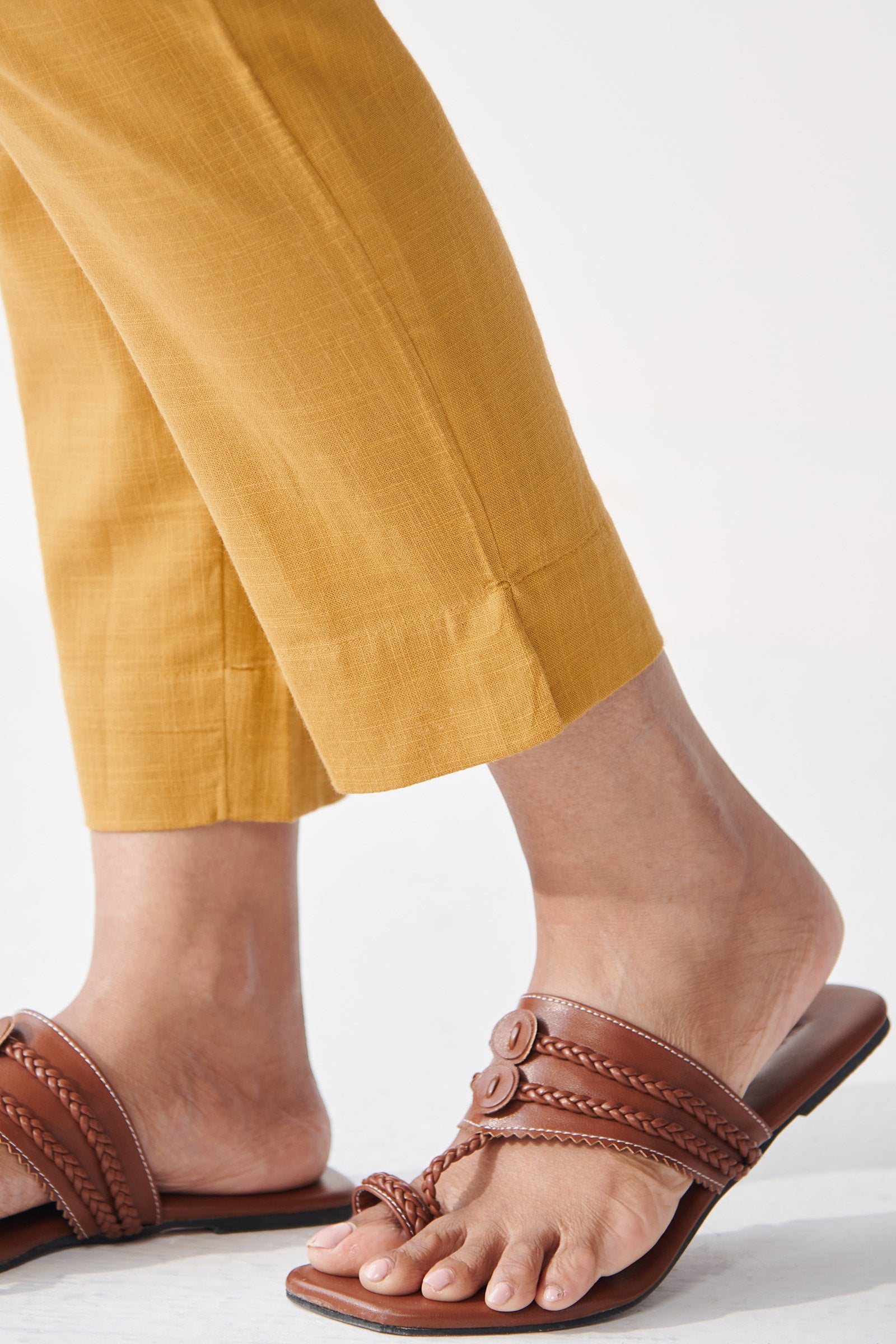 Surplus: Roza Jiya Mustard Narrow Pants