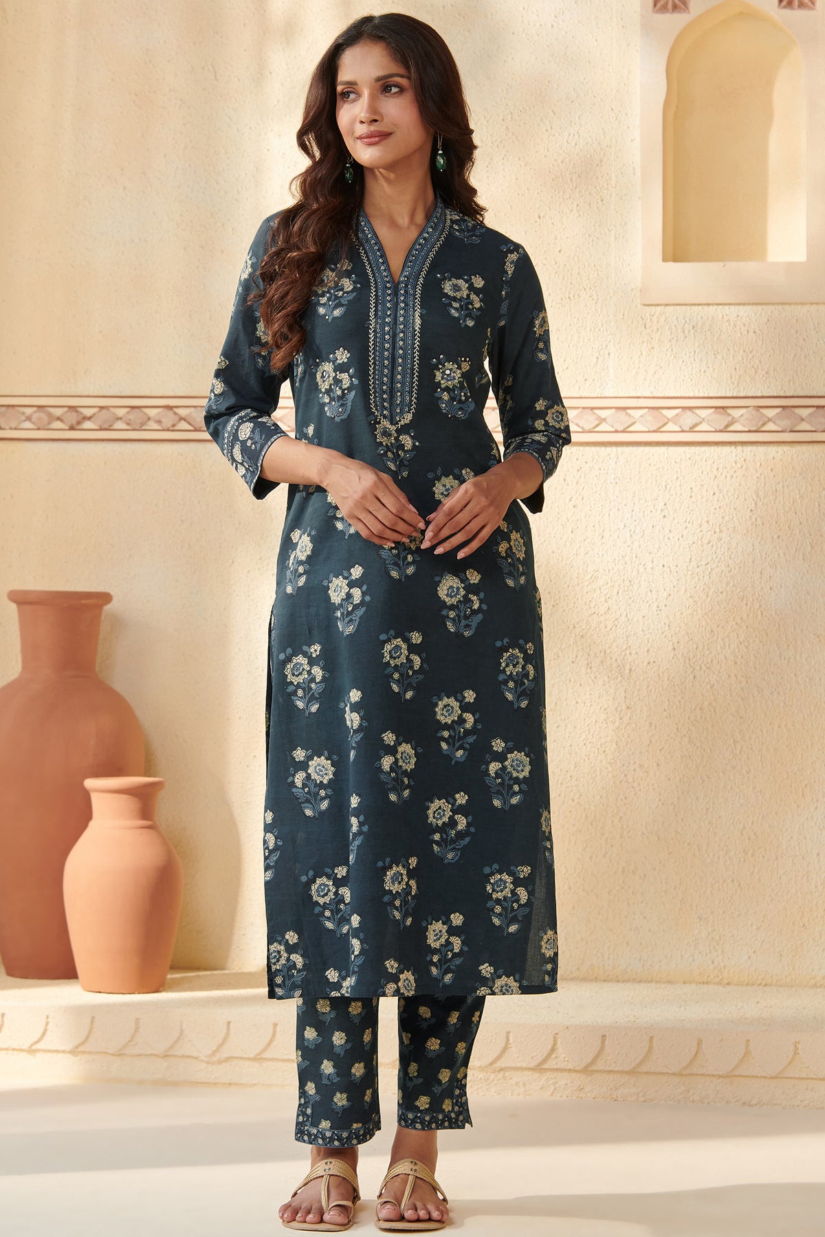 Sehra Seher Bagru Kurta