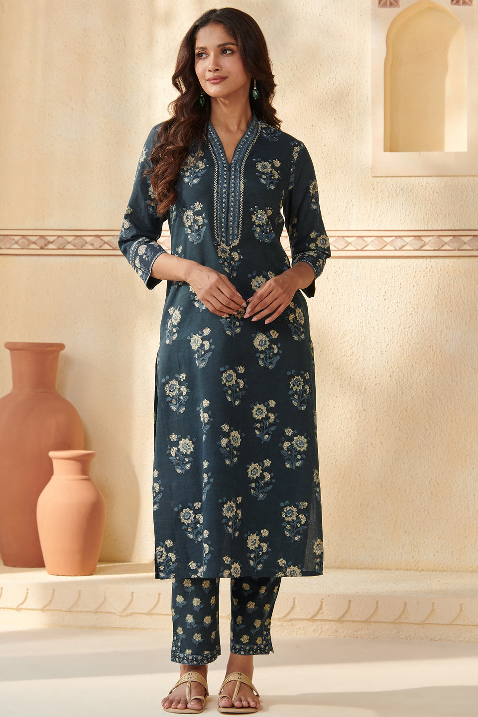Sehra Seher Bagru Kurta