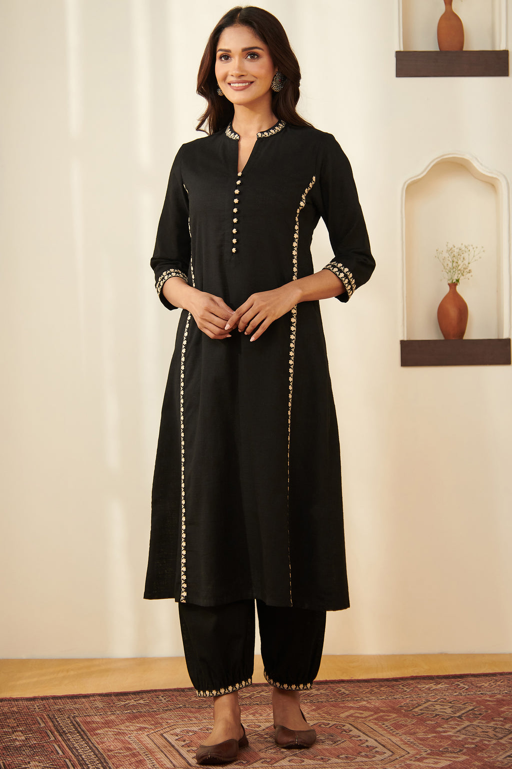 Mehraab Bahara Black Kurta
