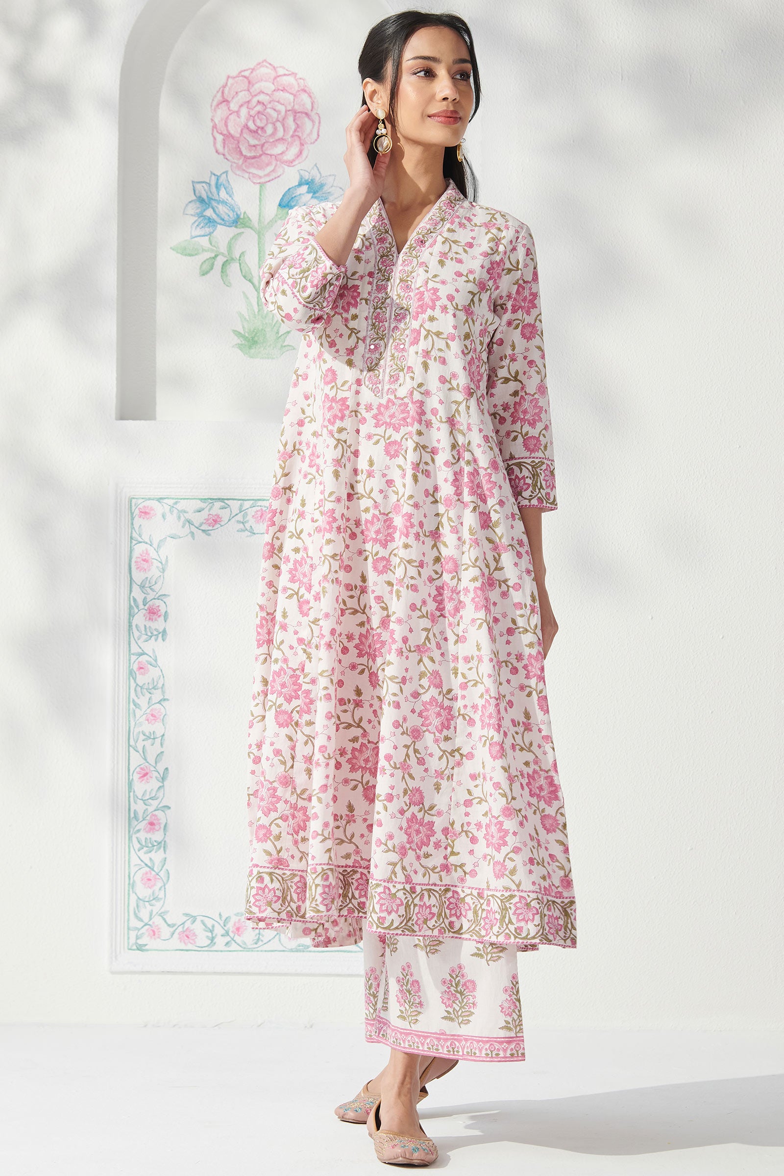 Gulbahar Zeina Sanganeri Kurta