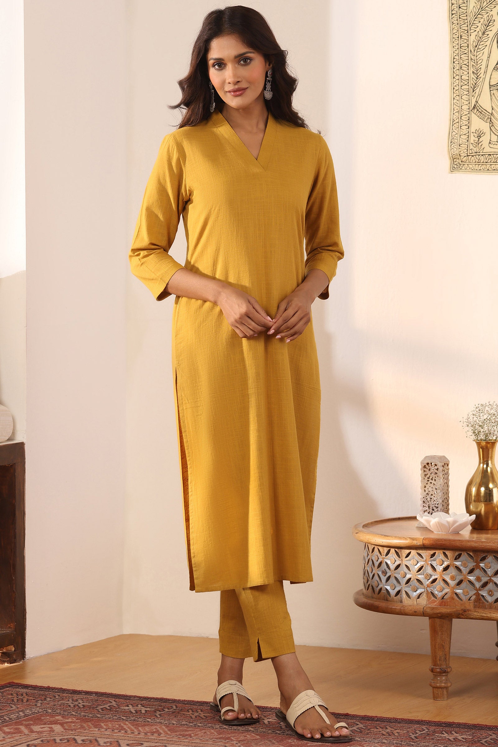 Surplus: Roza Zoya Mustard Kurta