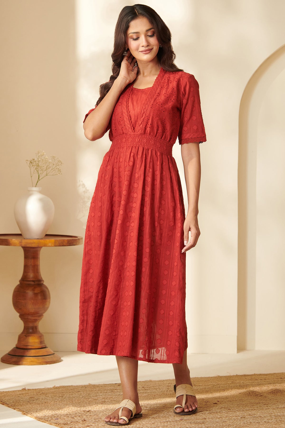 Roza Riya Ruby Red Dress