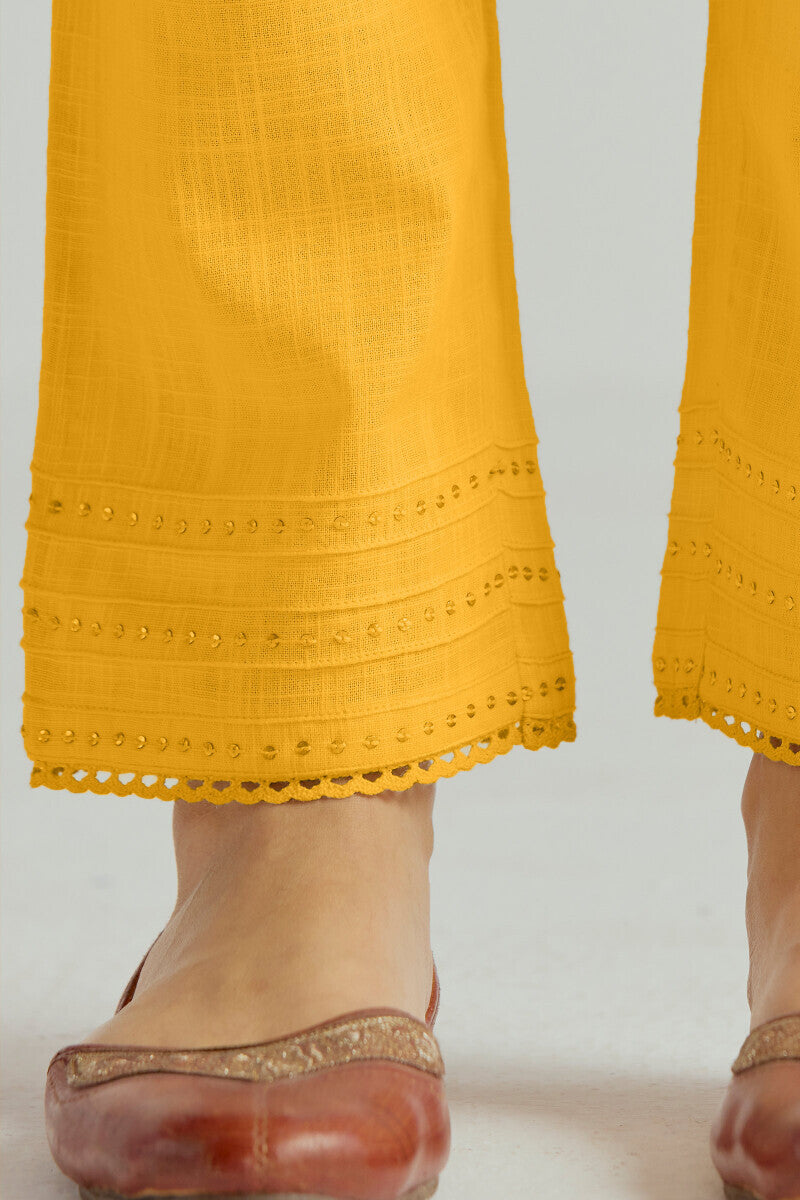 Roza Seerat Yellow Narrow Pants