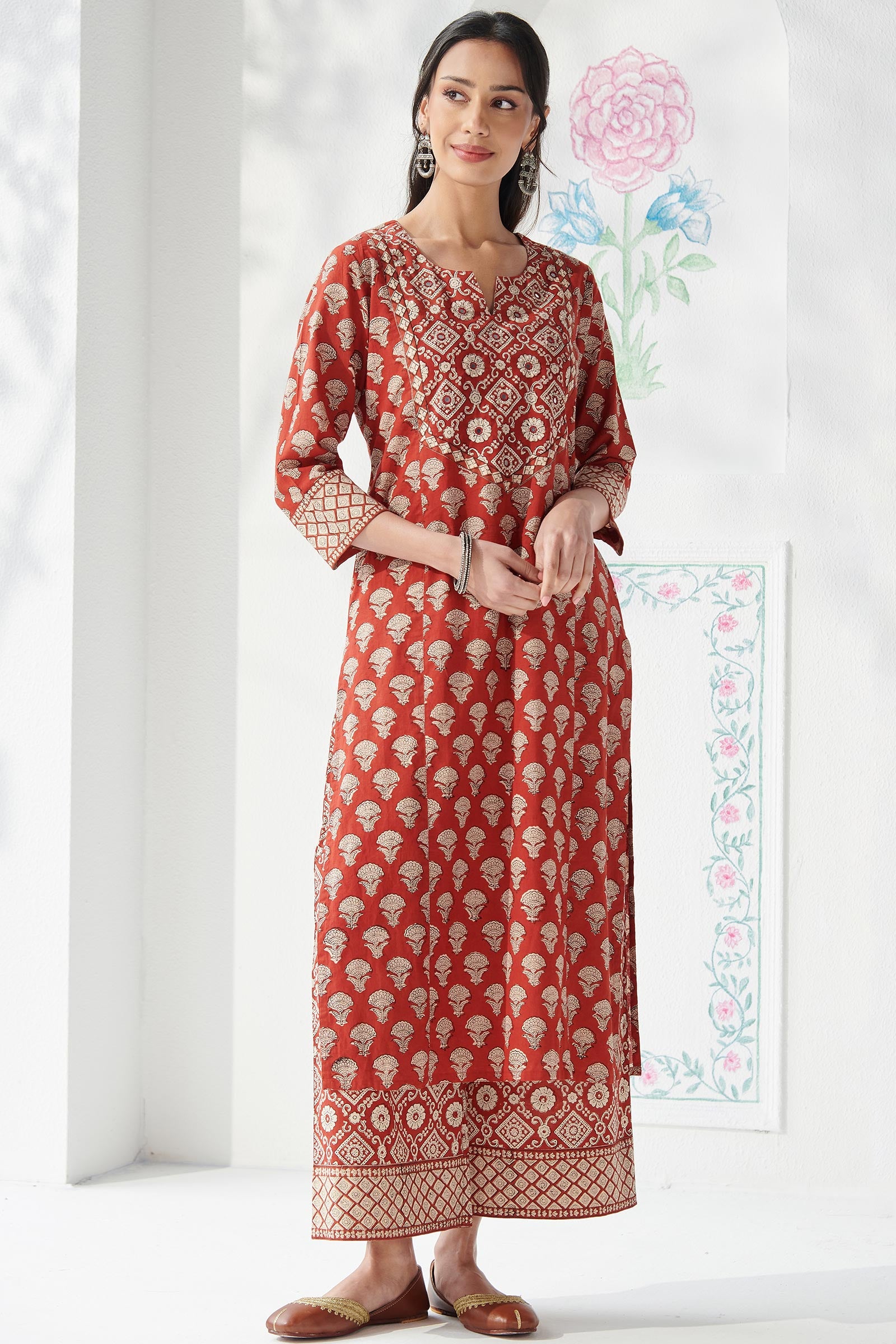 Sehra Meher Bagru Kurta