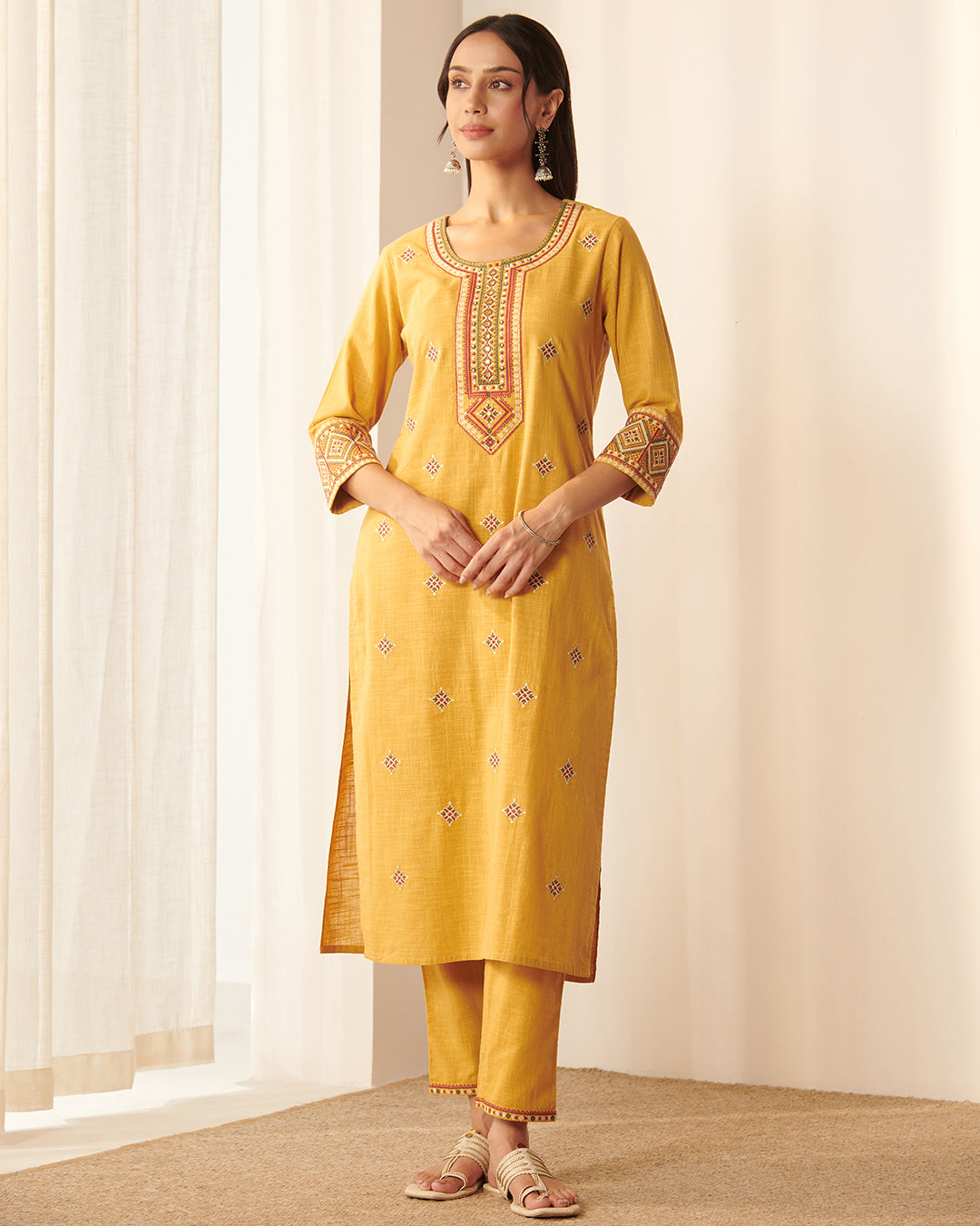 Mehraab Suhana Mustard Kurta