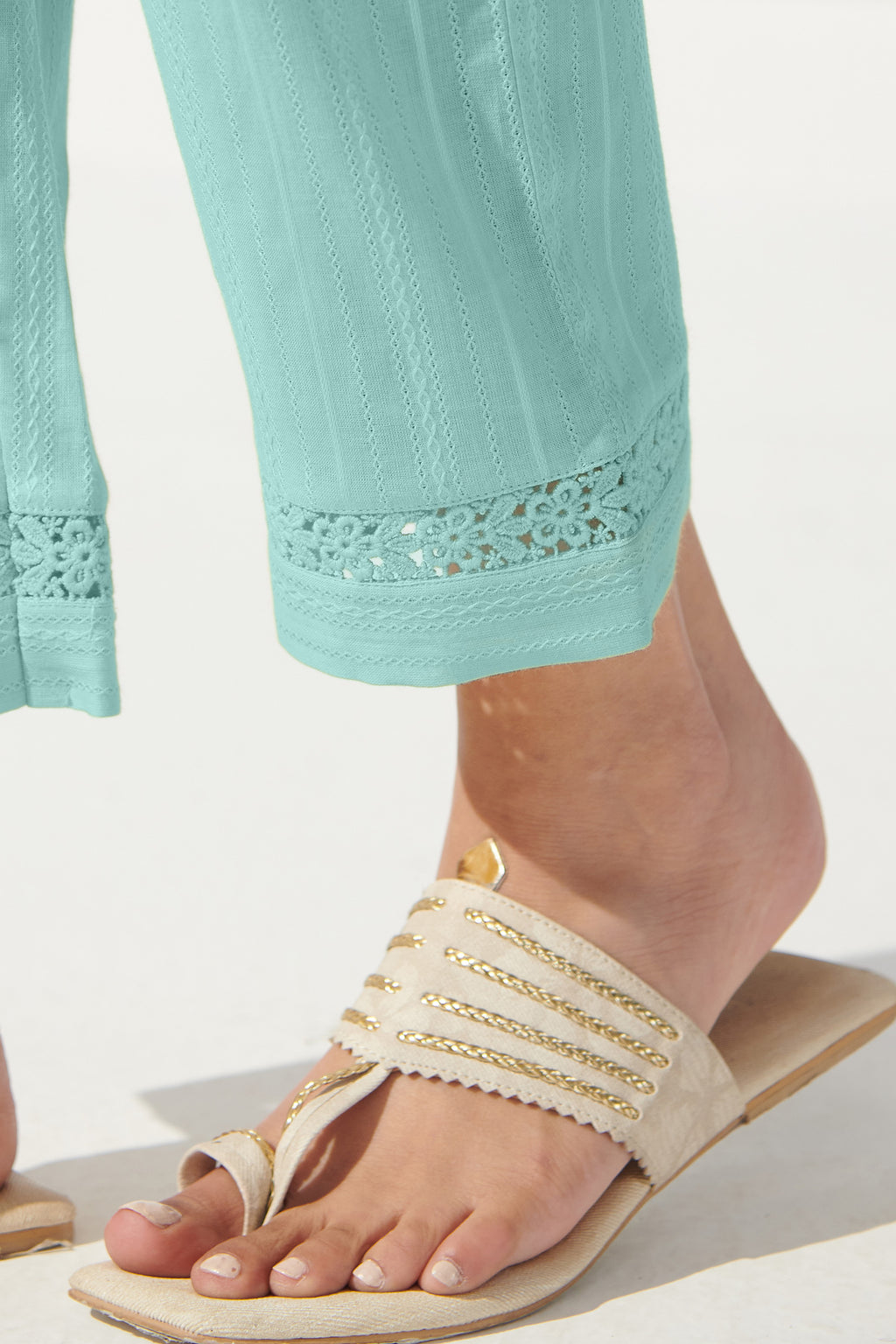 Roza Nazmin Green Narrow Pants