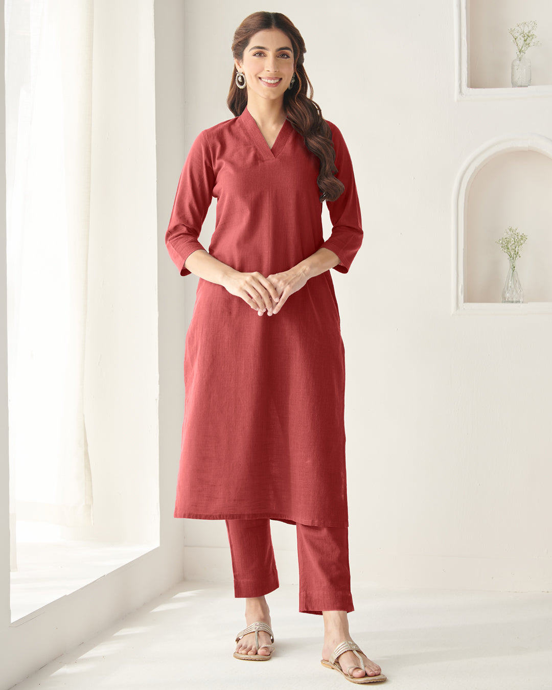 Roza Faraz Alta Red Kurta