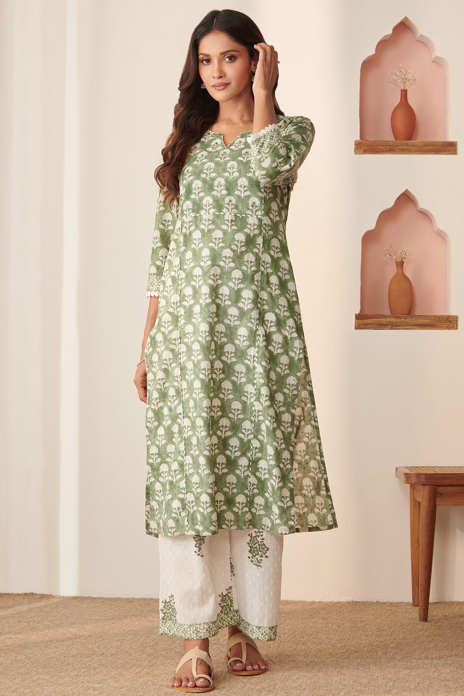 Rosheen Maiwa Sanganeri Kurta